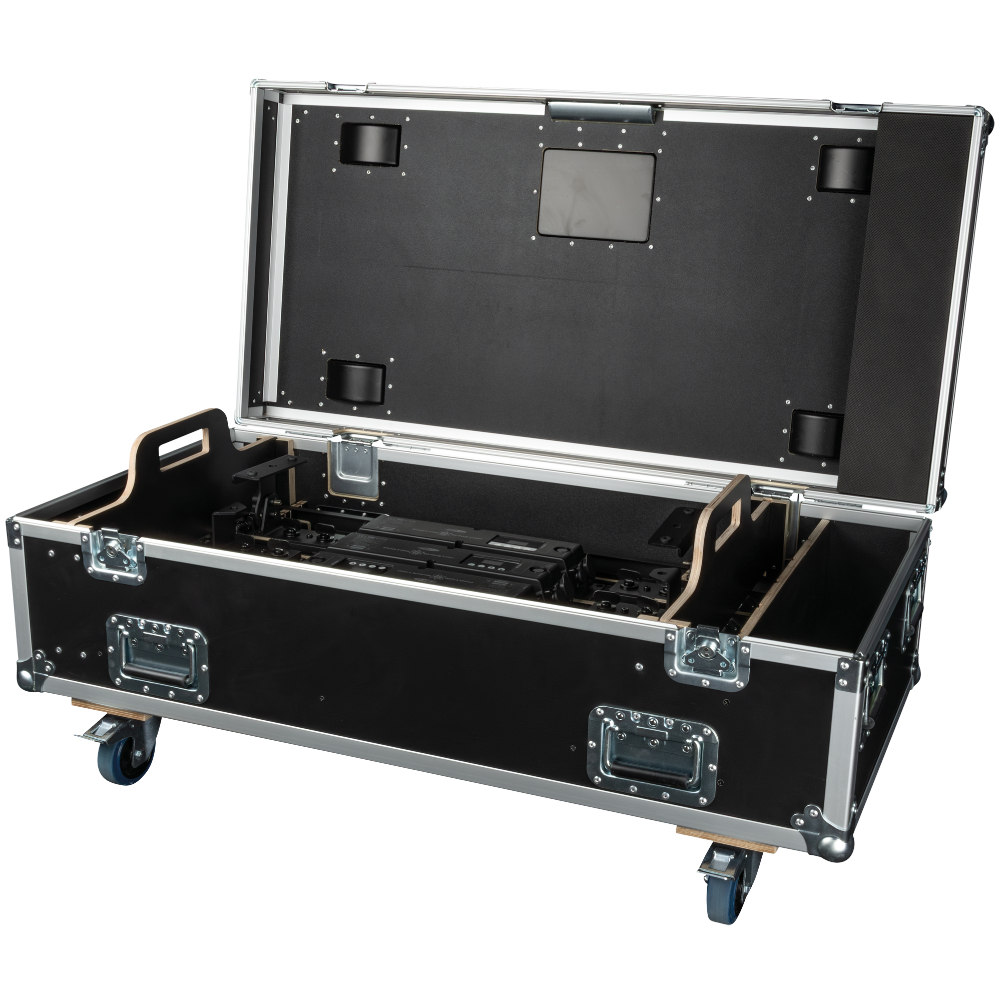 SHOWTEC Case for 4x Photon Strobe/Wash/Sunstrip Componenti Penn Elcom e ruote girevoli con freno