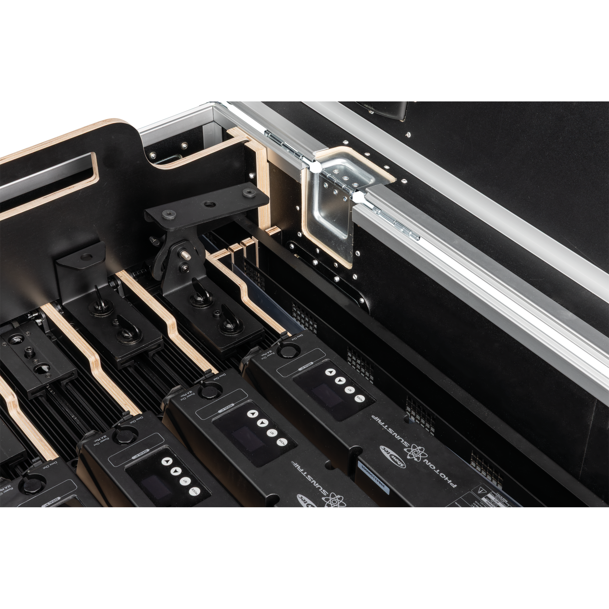 SHOWTEC Case for 4x Photon Strobe/Wash/Sunstrip Componenti Penn Elcom e ruote girevoli con freno