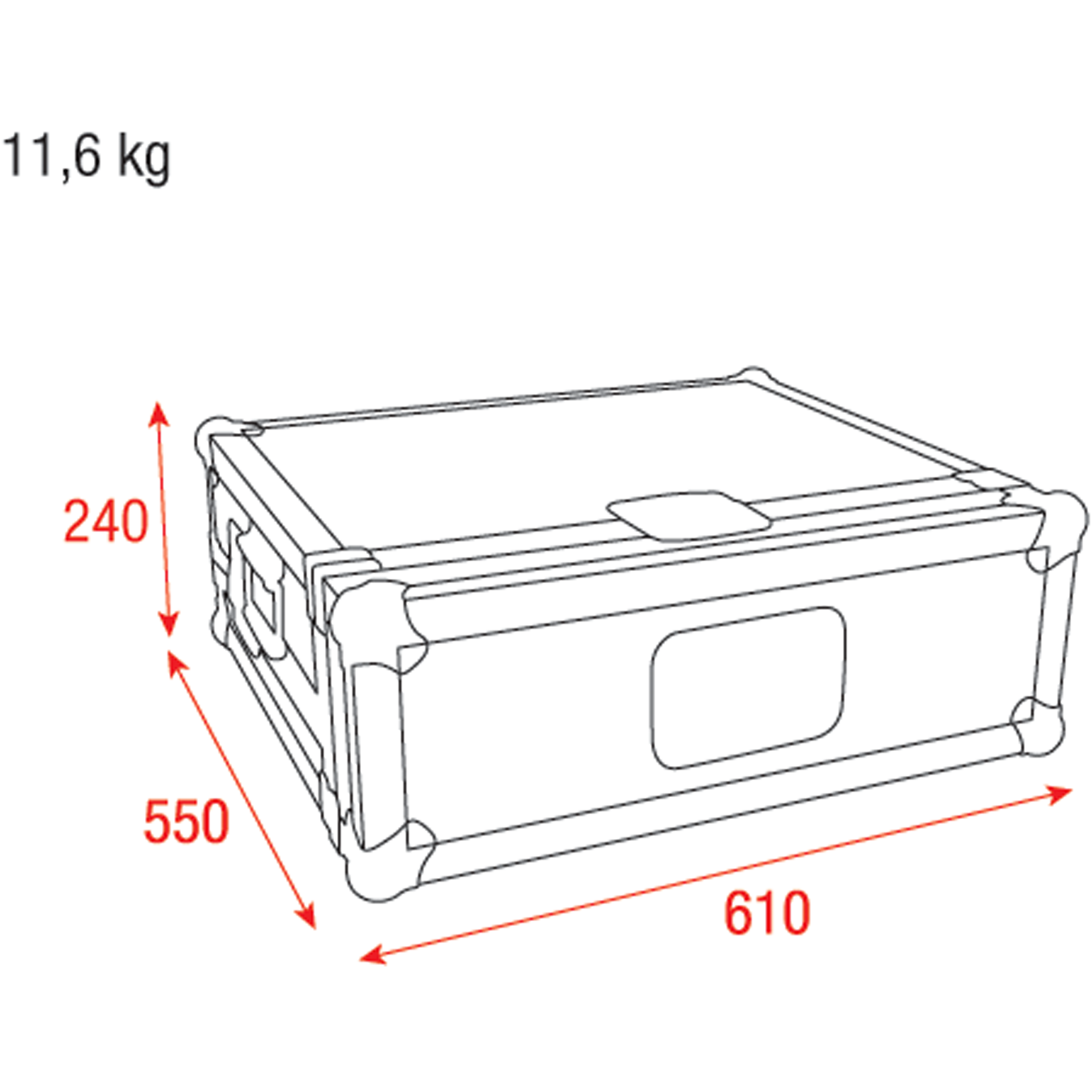 SHOWTEC Case for LAMPY 20 Black hardware Flight Case