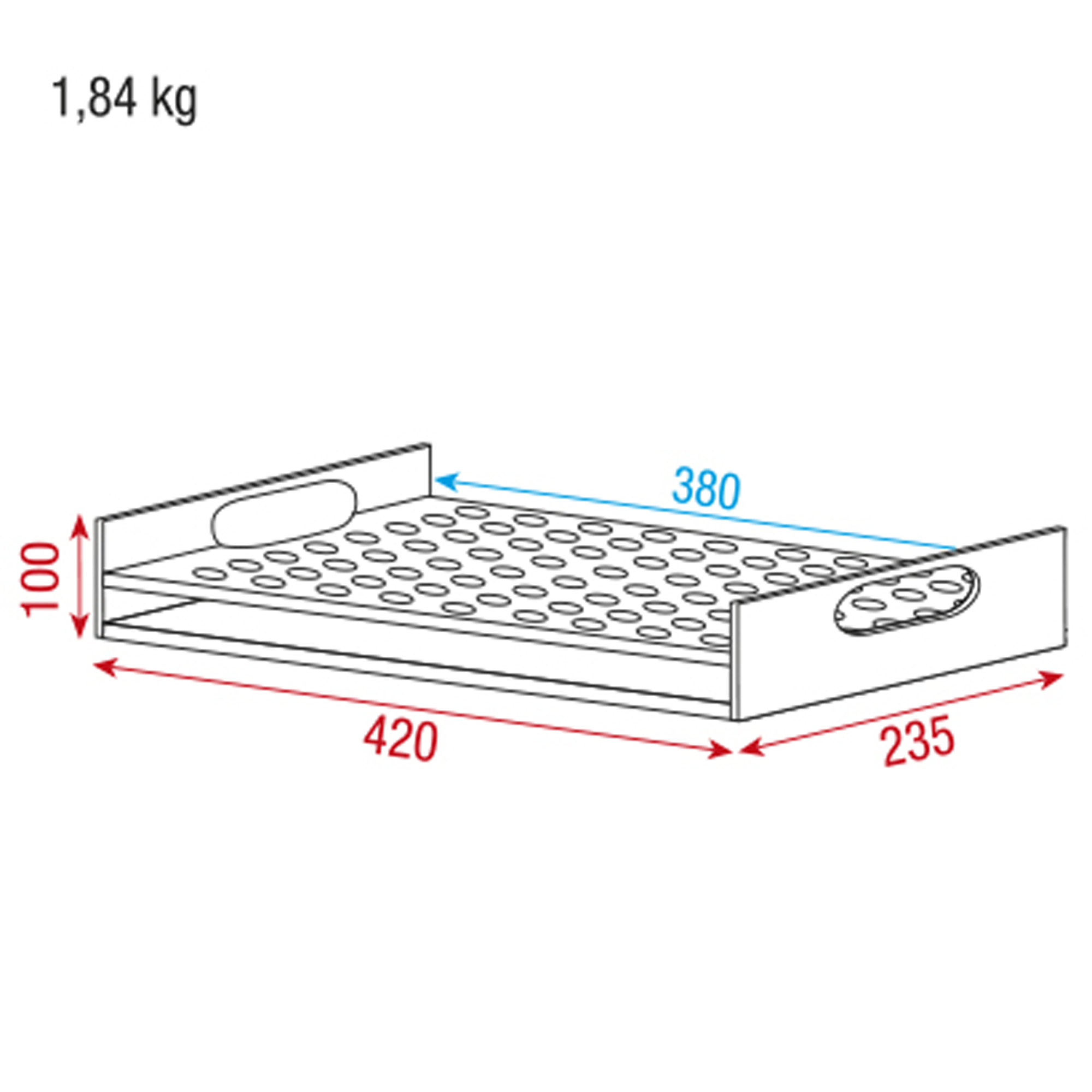 SHOWGEAR Extra Insert for 96-pin For Conical Adapter Case Inserto extra per 96 poli
