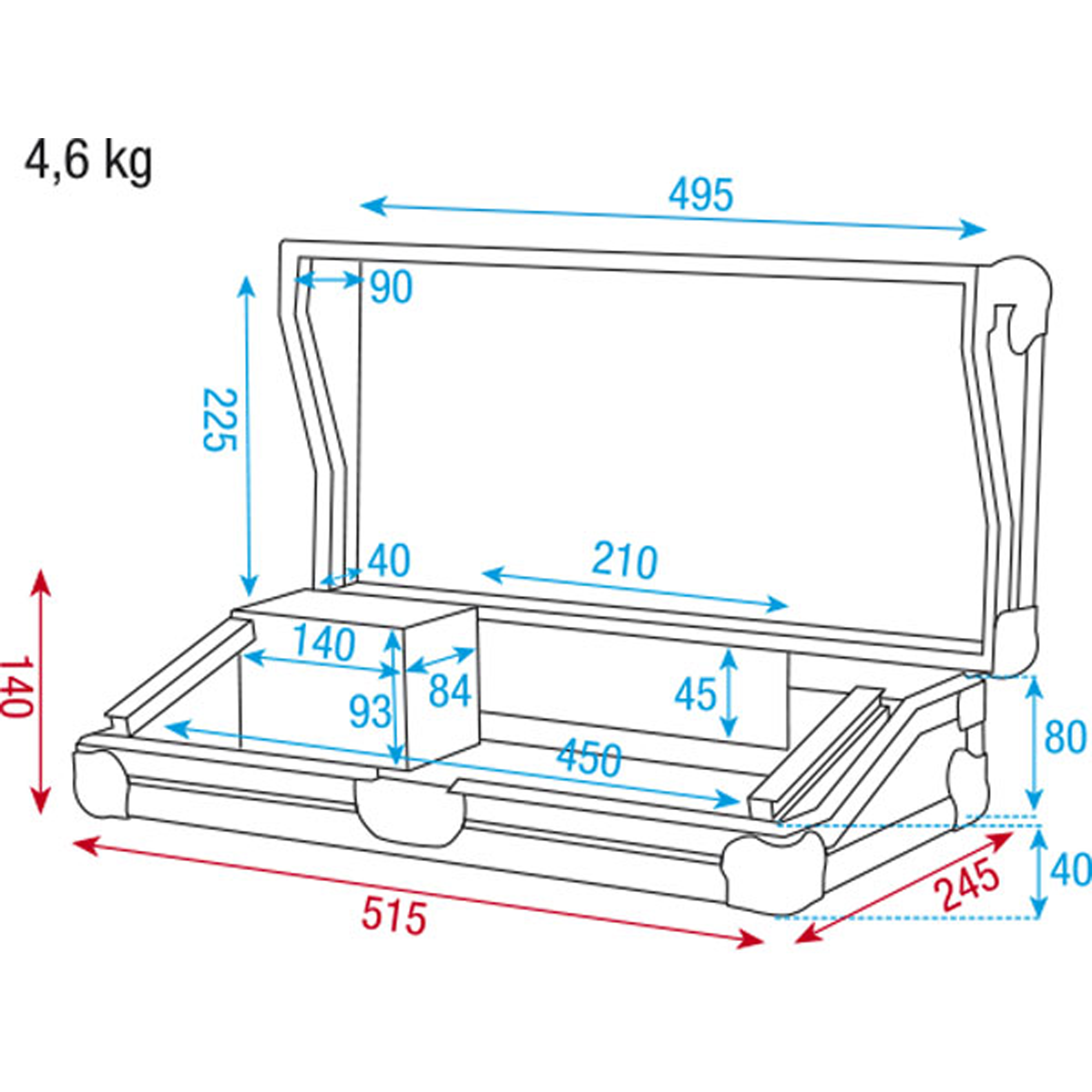 SHOWTEC Case for Light Controller 3U With accessory compartment Scatola di trasporto