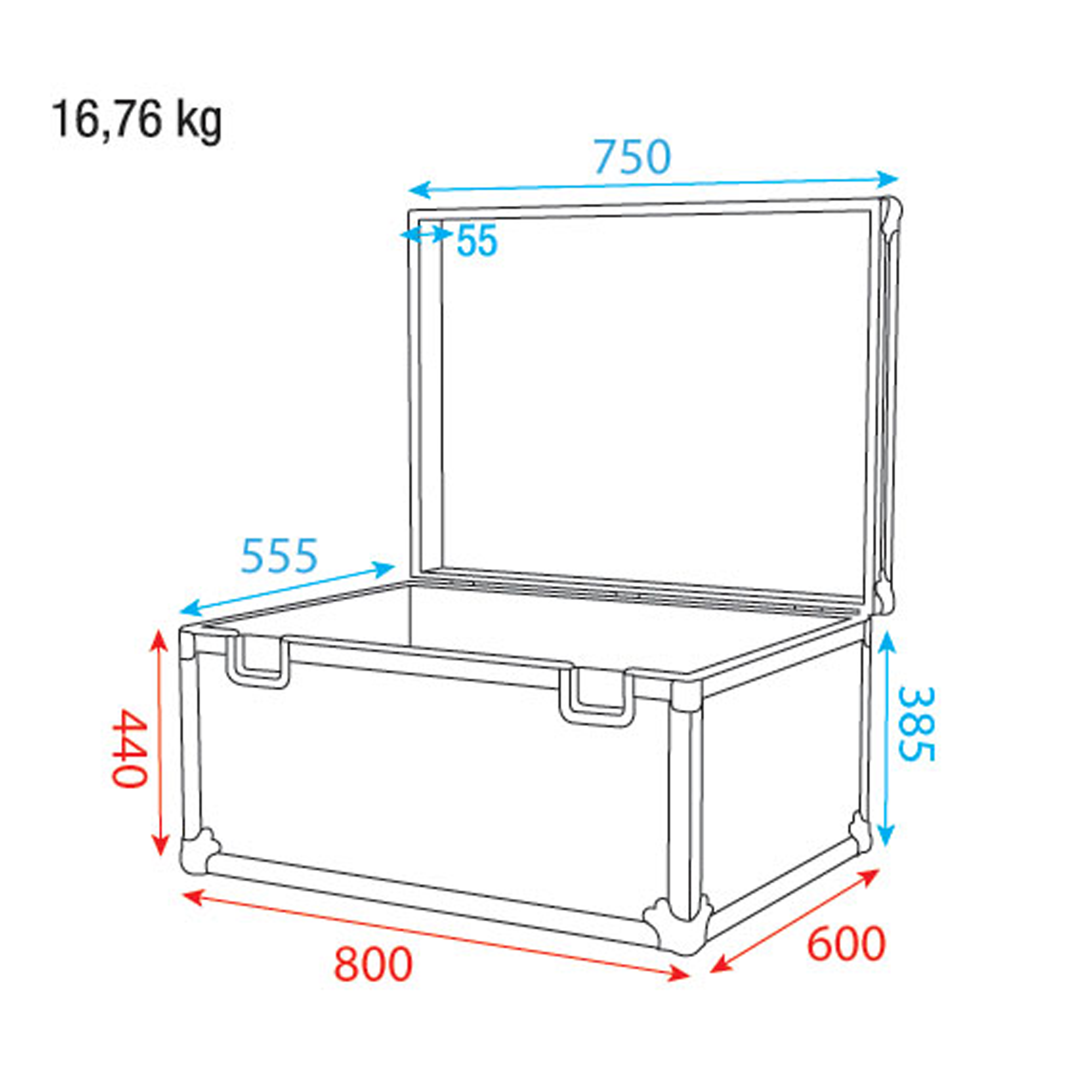 SHOWGEAR Stack Case 4 Optimised for Euro pallet stacking Scatola di trasporto
