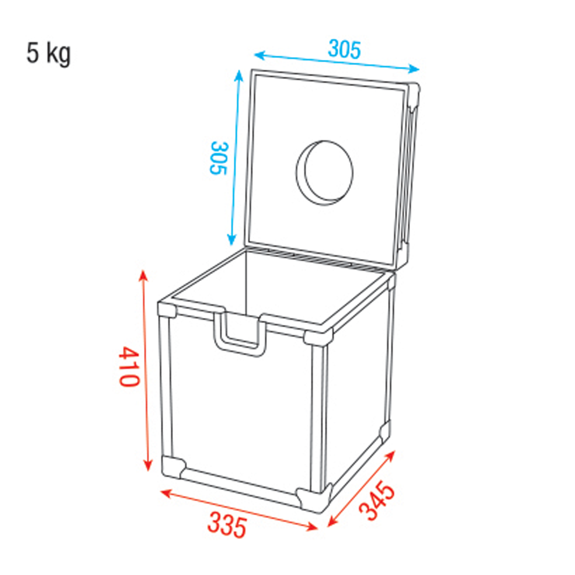 SHOWGEAR Case for 30 cm Mirror Ball Also fits Showtec Illumilift RGBW LED Sphere 25 cm Custodia per sfera specchiata da 30 cm
