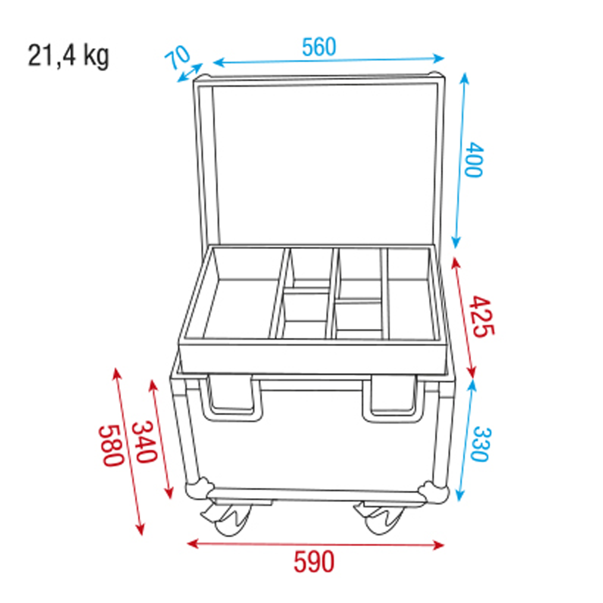 SHOWGEAR Rigging Case with Insert For rigging accessories and tools Baule installazione con inserto