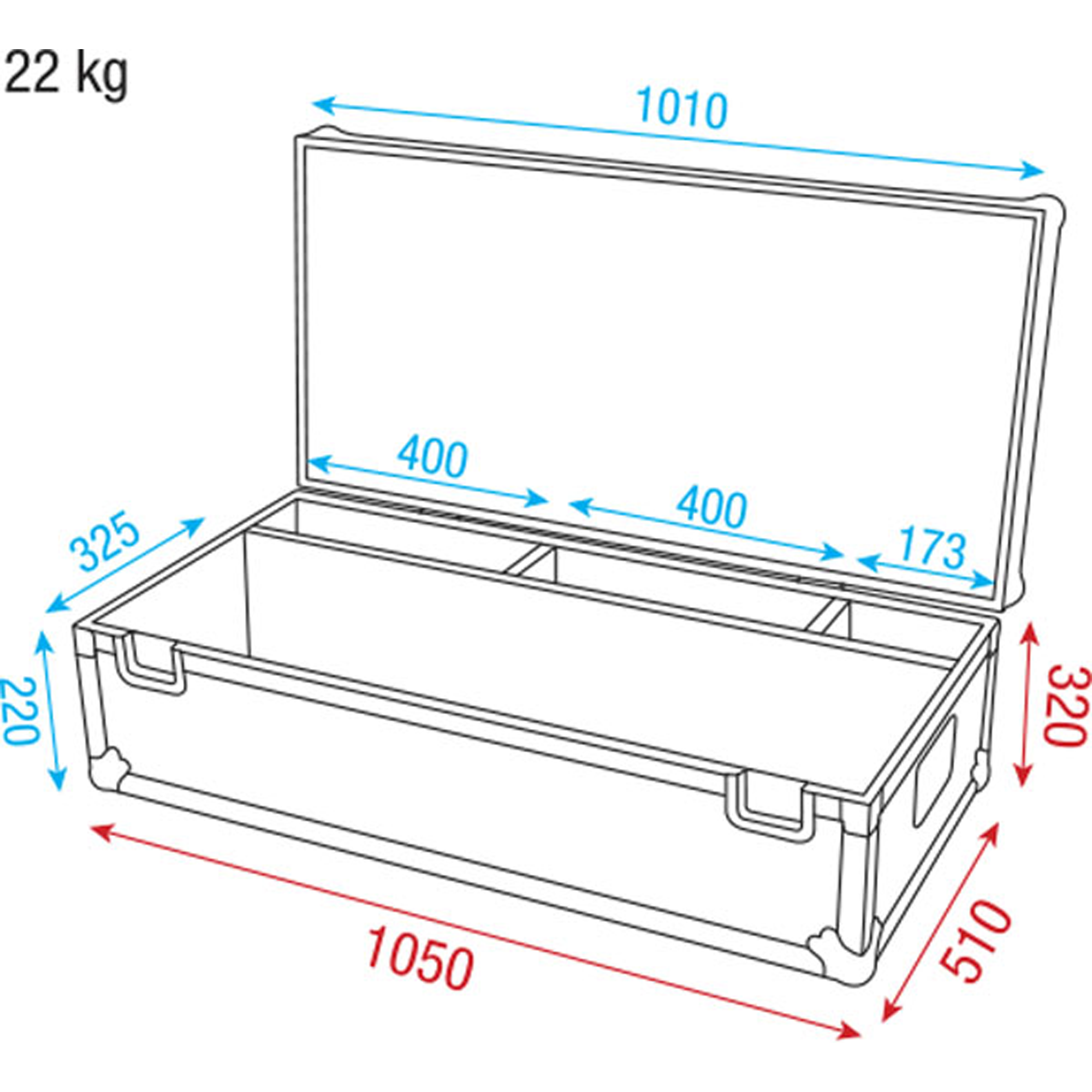 SHOWTEC Case for 8x Octostrip for Octostrips set, controller + cables Per 8 Octostrip, controller + cavi