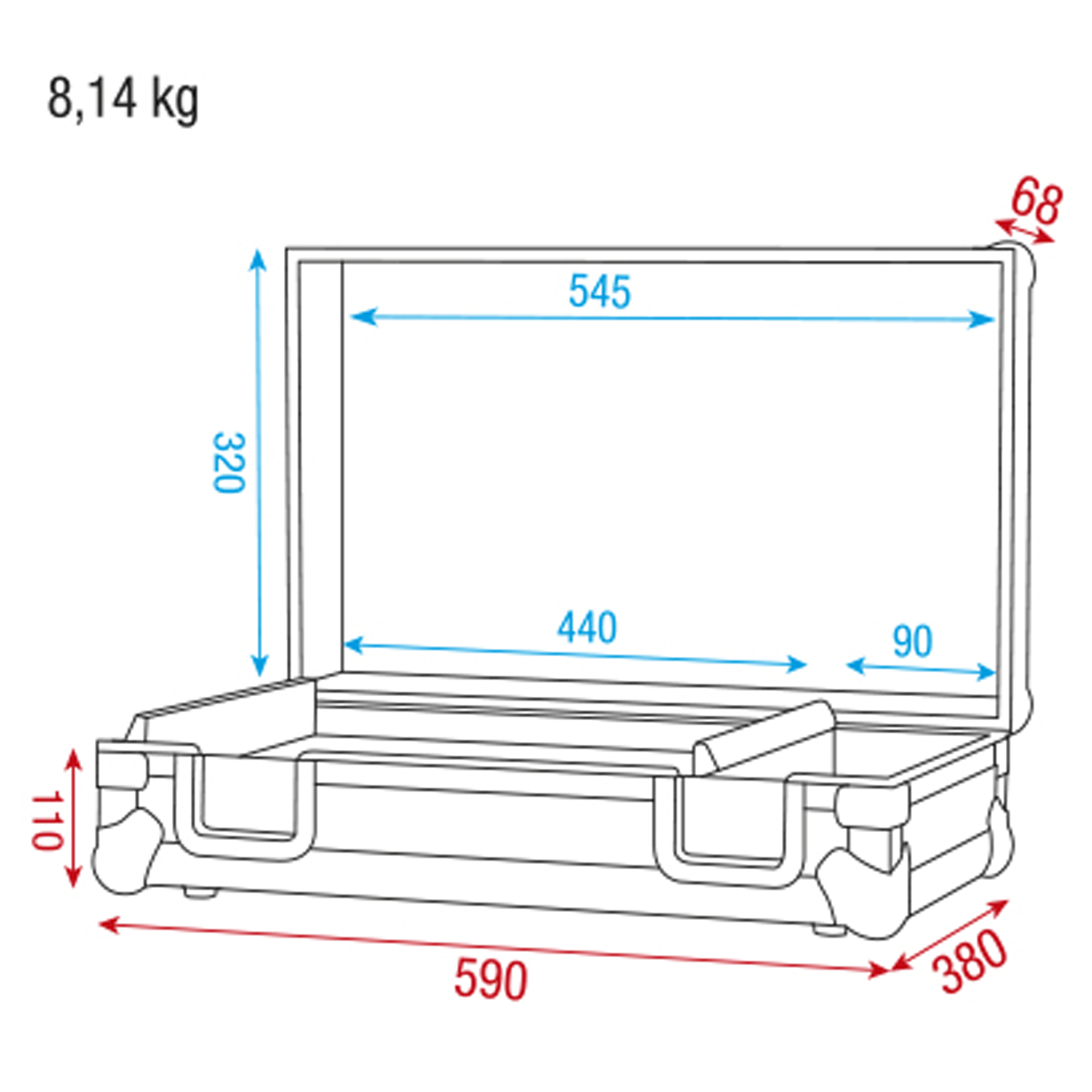 SHOWGEAR Conical Adapter Case III Including 1 adapter inlay Per 24 adattatori & 50 poli