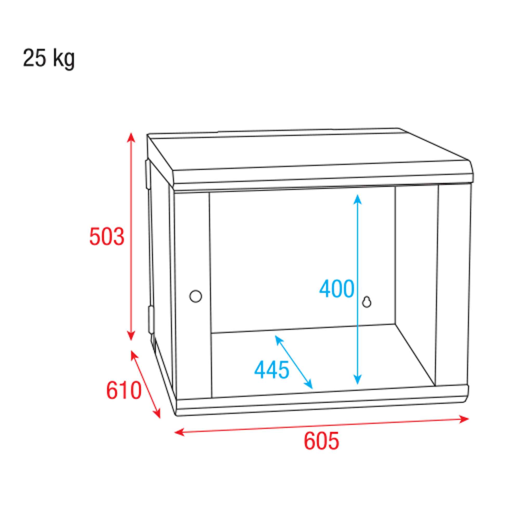 SHOWGEAR RCA-WMF-9 9U Network Cabinet with glass door 9 U Armadio di rete con porta in vetro