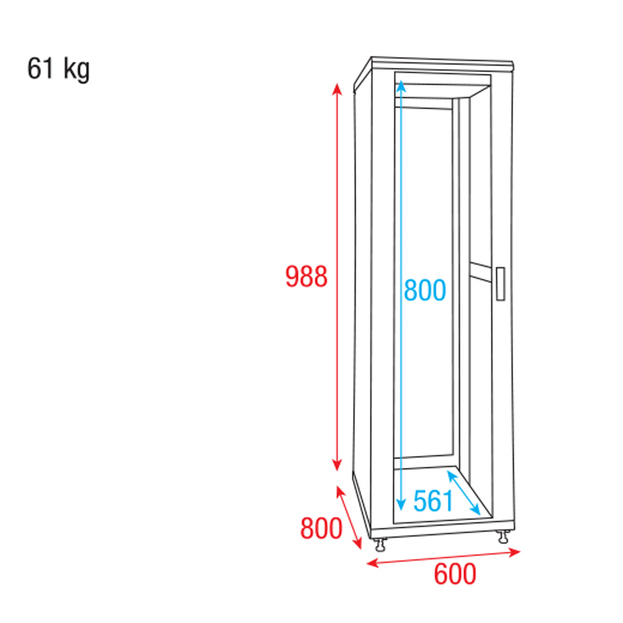 SHOWGEAR RCA-FSM-18 18U Network Cabinet with mesh door 18U Armadio di rete con porta forata