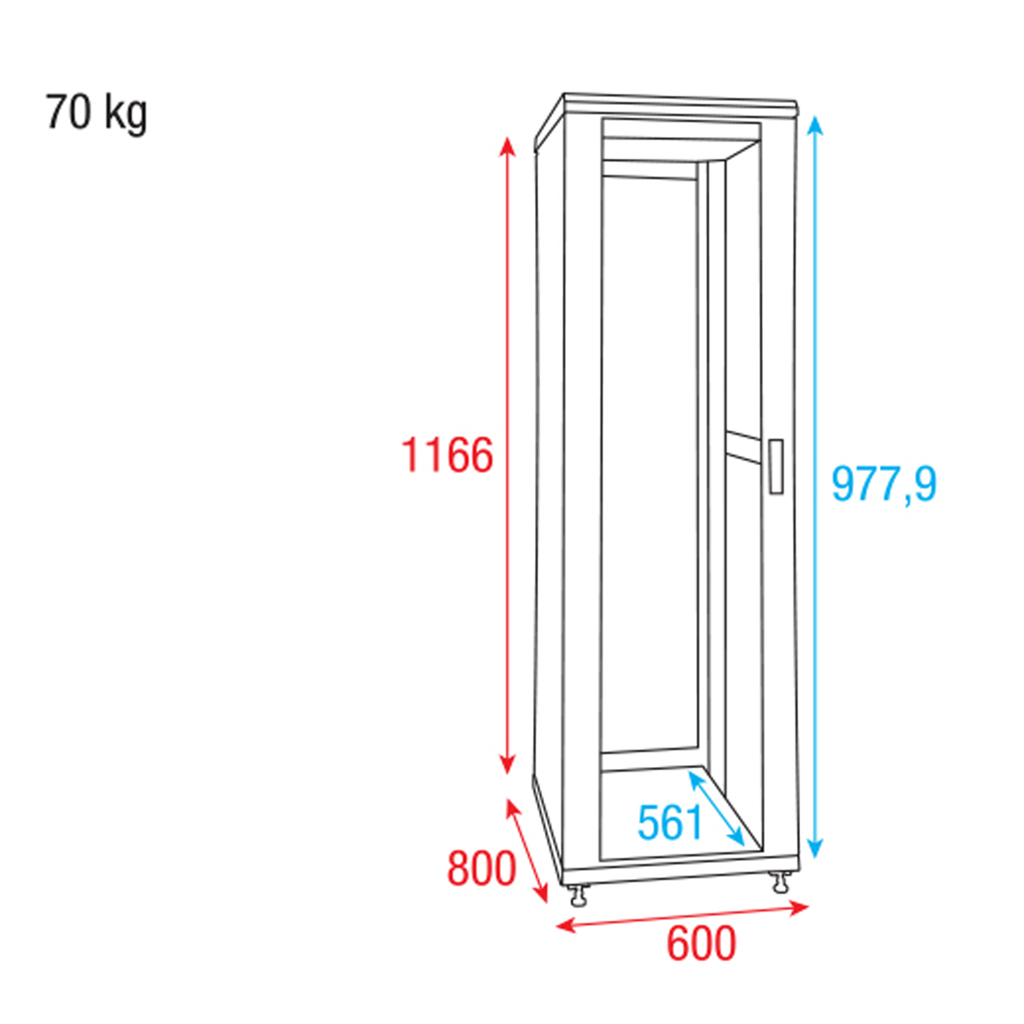 SHOWGEAR RCA-FSM-22 22U Network Cabinet with mesh door 22 U Armadio di rete con porta forata