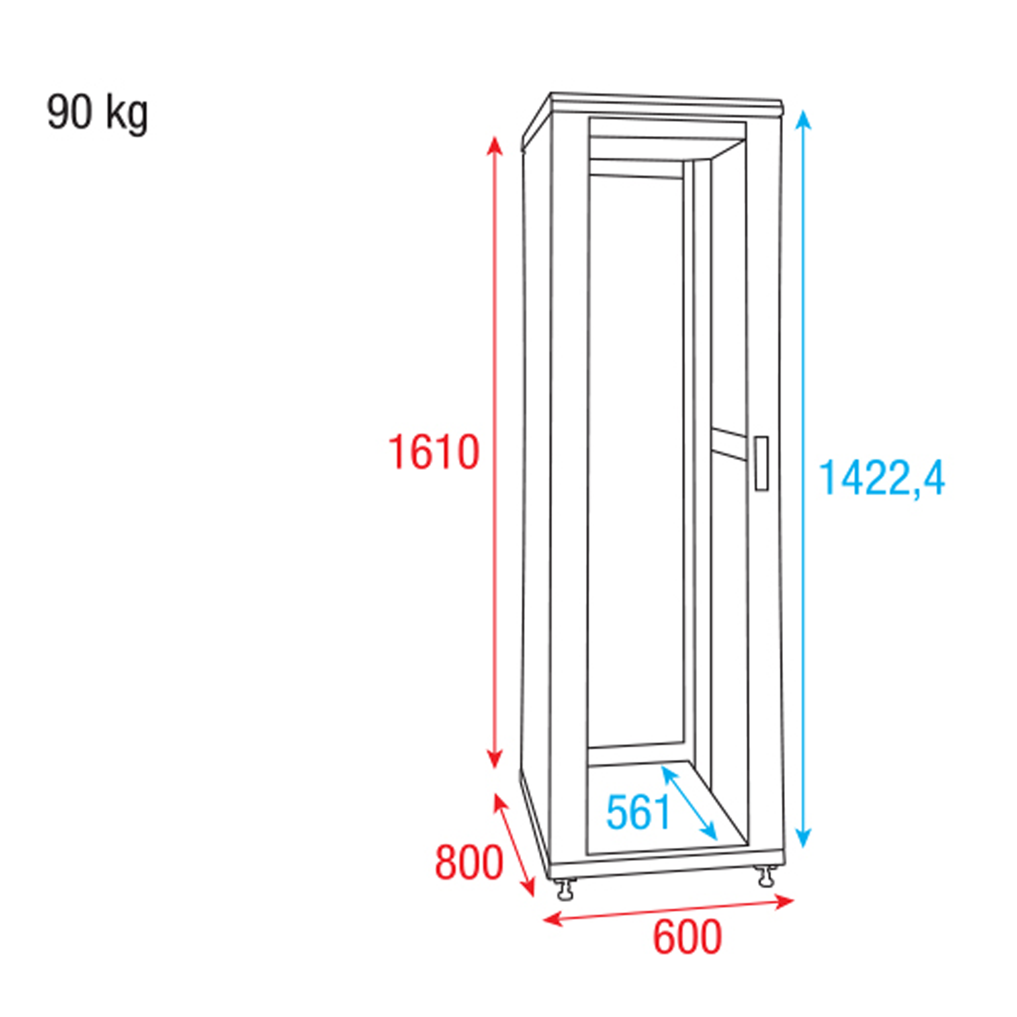 SHOWGEAR RCA-FSM-32 32U Network Cabinet with mesh door 32 U Armadio di rete con porta forata