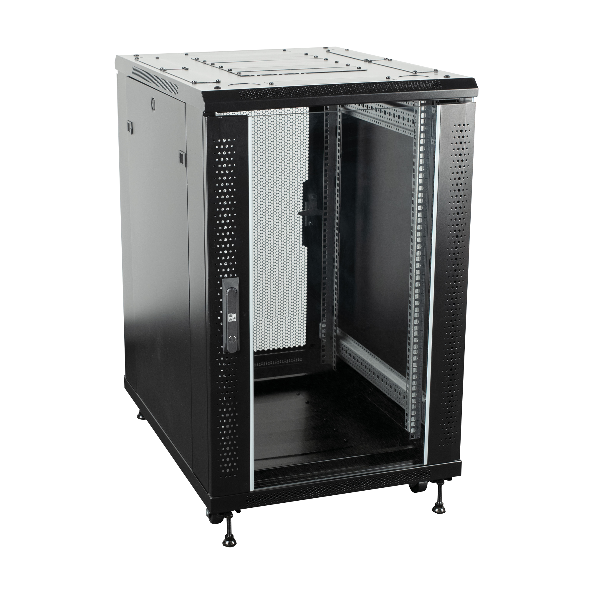 SHOWGEAR RCA-FSG-18 18U Network Cabinet with glass door 18U Armadio di rete con porta forata