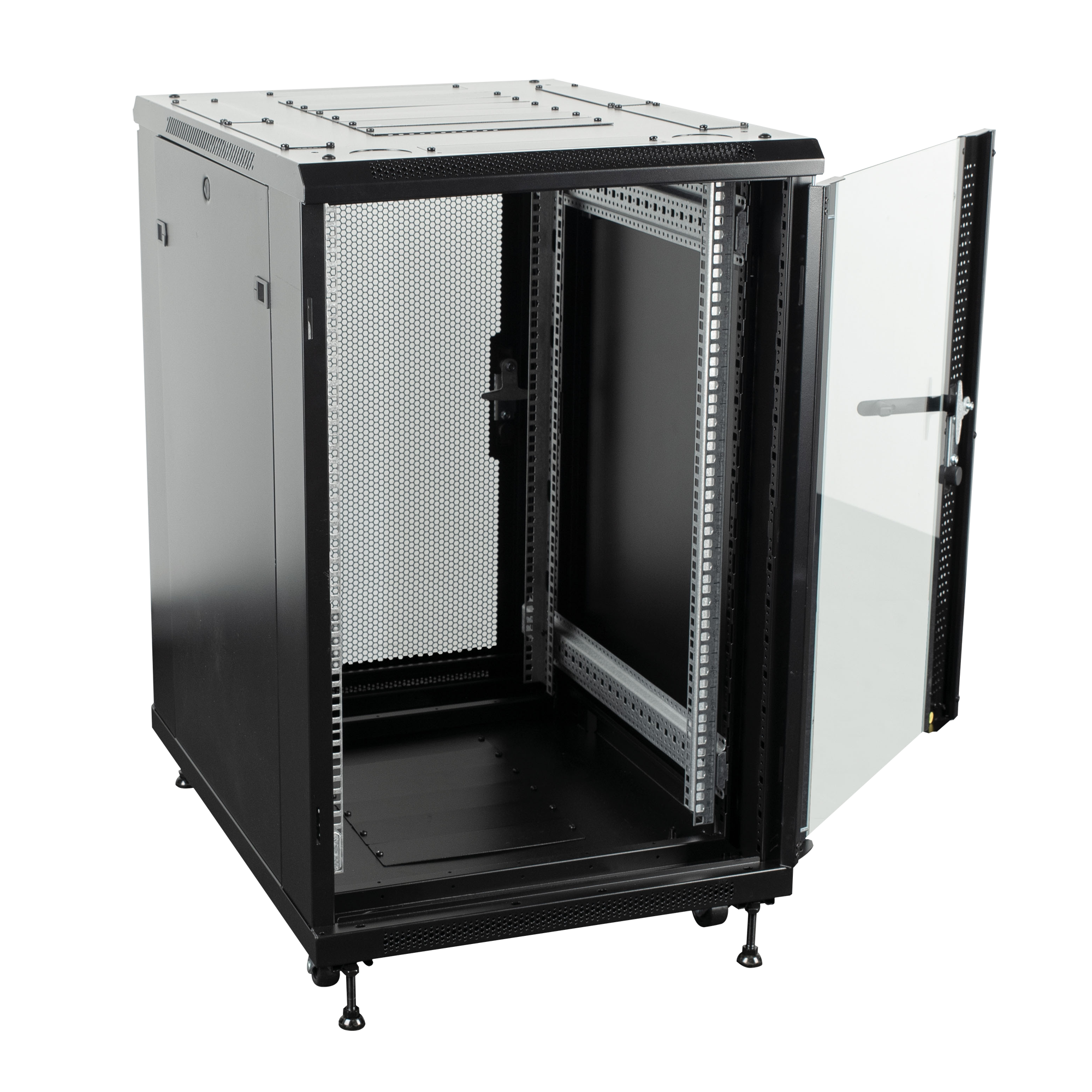 SHOWGEAR RCA-FSG-18 18U Network Cabinet with glass door 18U Armadio di rete con porta forata
