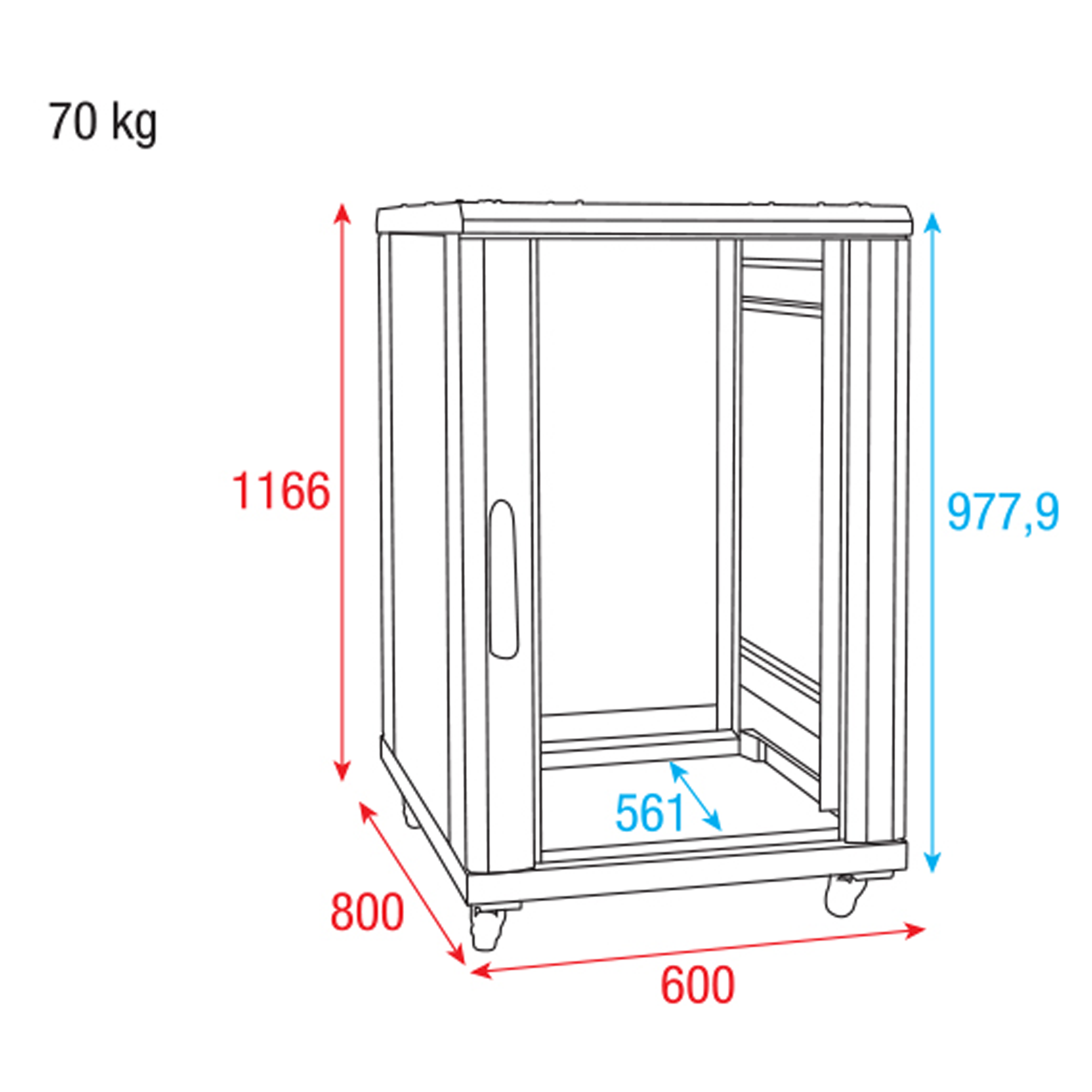SHOWGEAR RCA-FSG-22 22U Network Cabinet with glass door 22 U Armadio di rete con porta in vetro