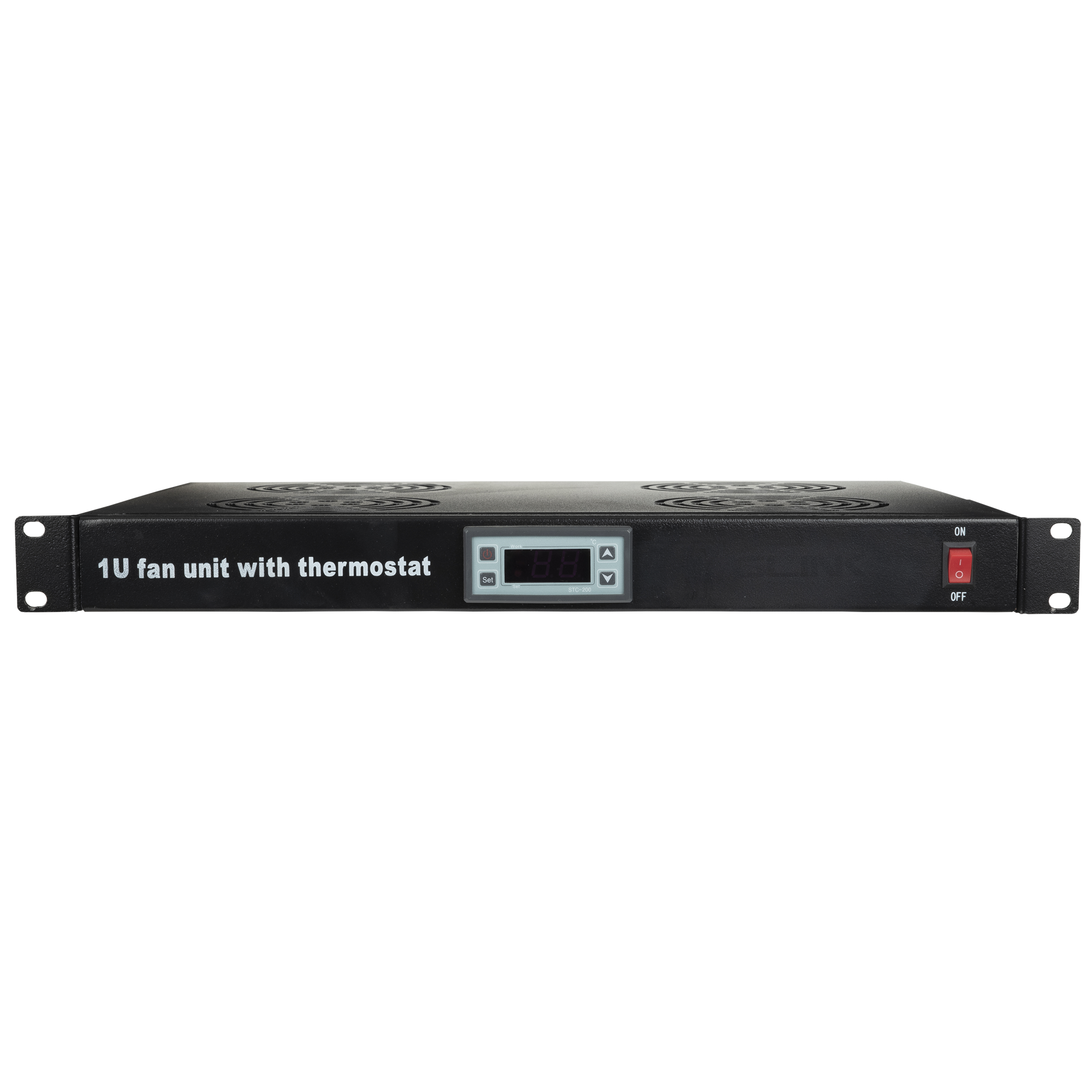 SHOWGEAR 4-way, 1U Fan Unit Temperature Controlled For 19" rack or cabinet Per rack or cabinet 19"