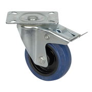 SHOWGEAR Swivel Blue Wheel 100 mm - with Brake 100 mm - con freno