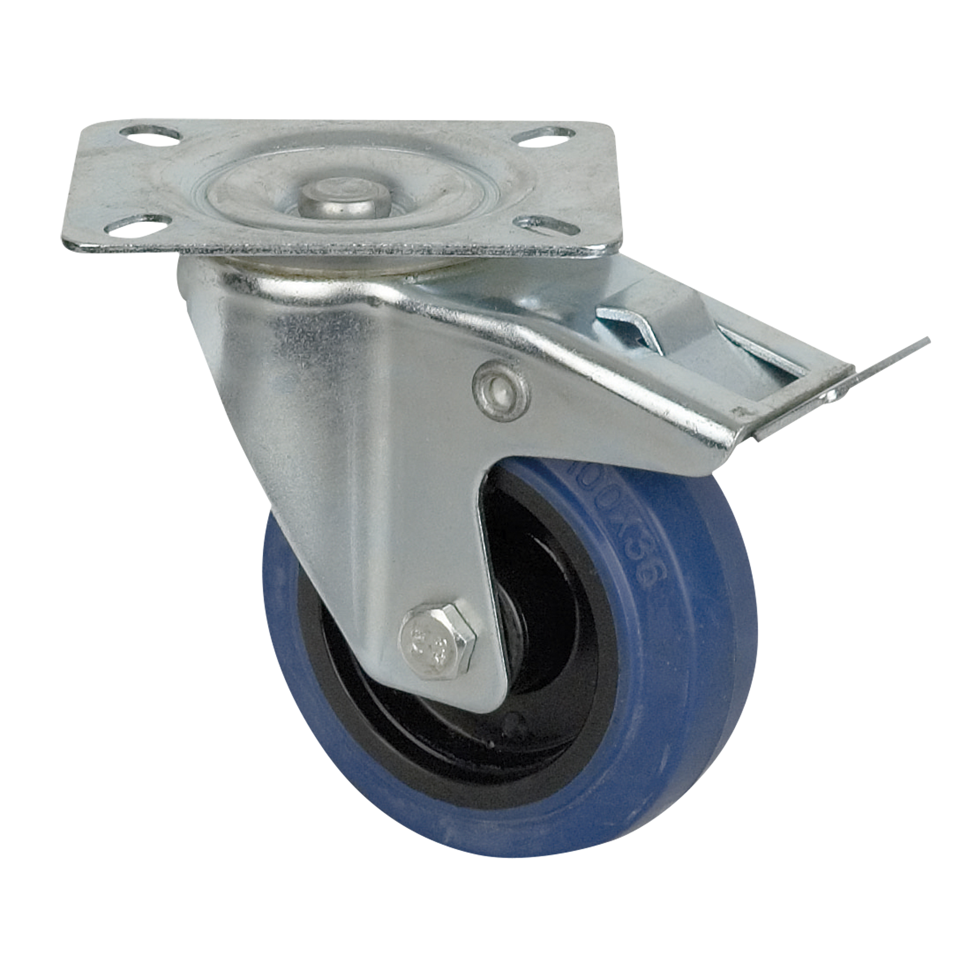 SHOWGEAR Swivel Blue Wheel 100 mm - with Brake 100 mm - con freno