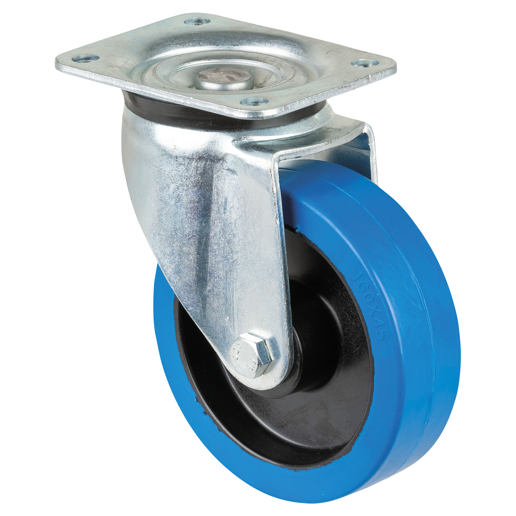 SHOWGEAR Swivel Blue wheel 160 mm - without brake 160 mm - senza freno