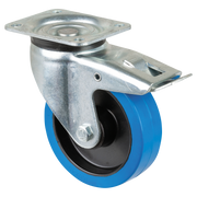 SHOWGEAR Swivel Blue wheel 160 mm - with brake 160 mm - con freno