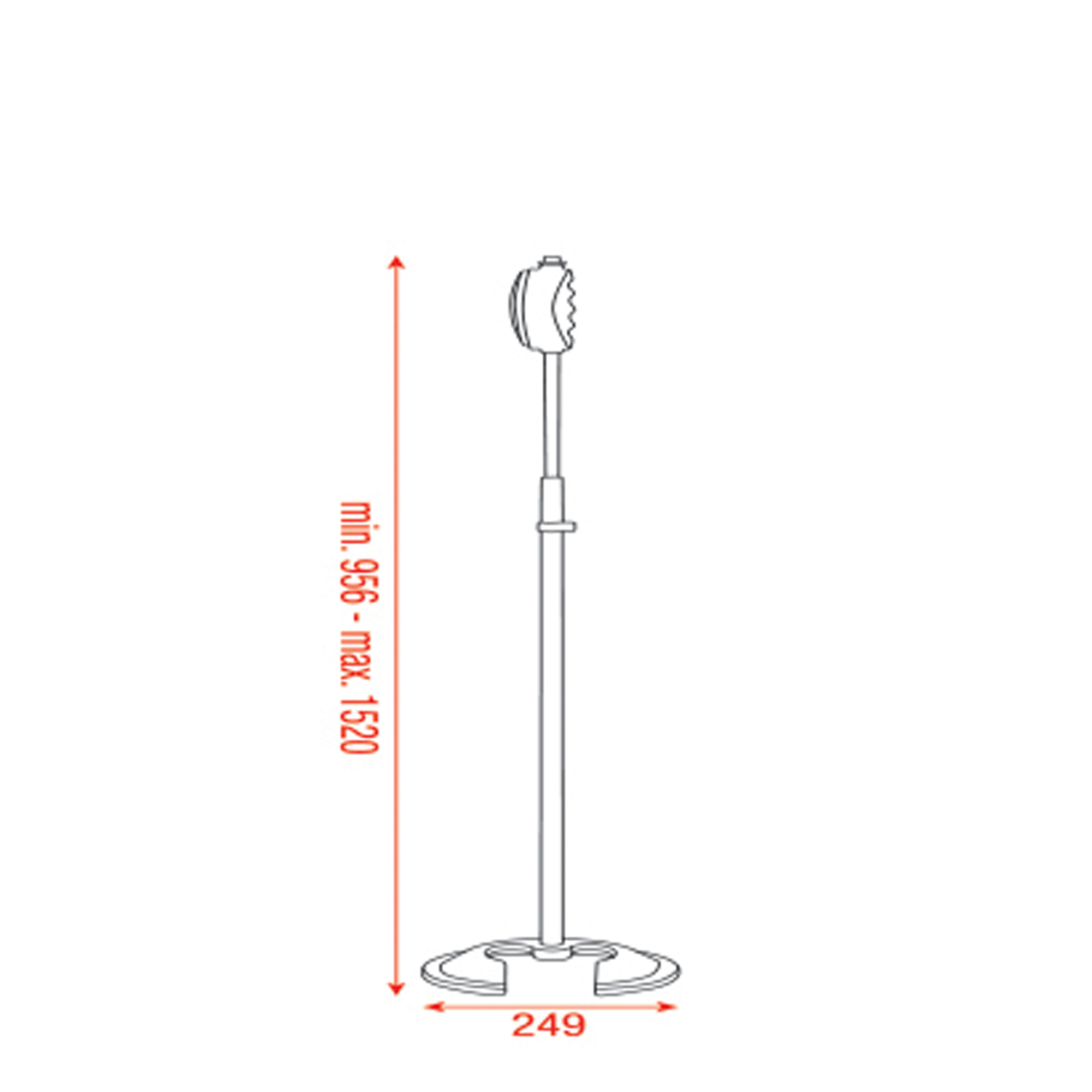 SHOWGEAR Microphone Stand with Quick Lock 956-1520 mm - con contrappeso - 5/8 filetto