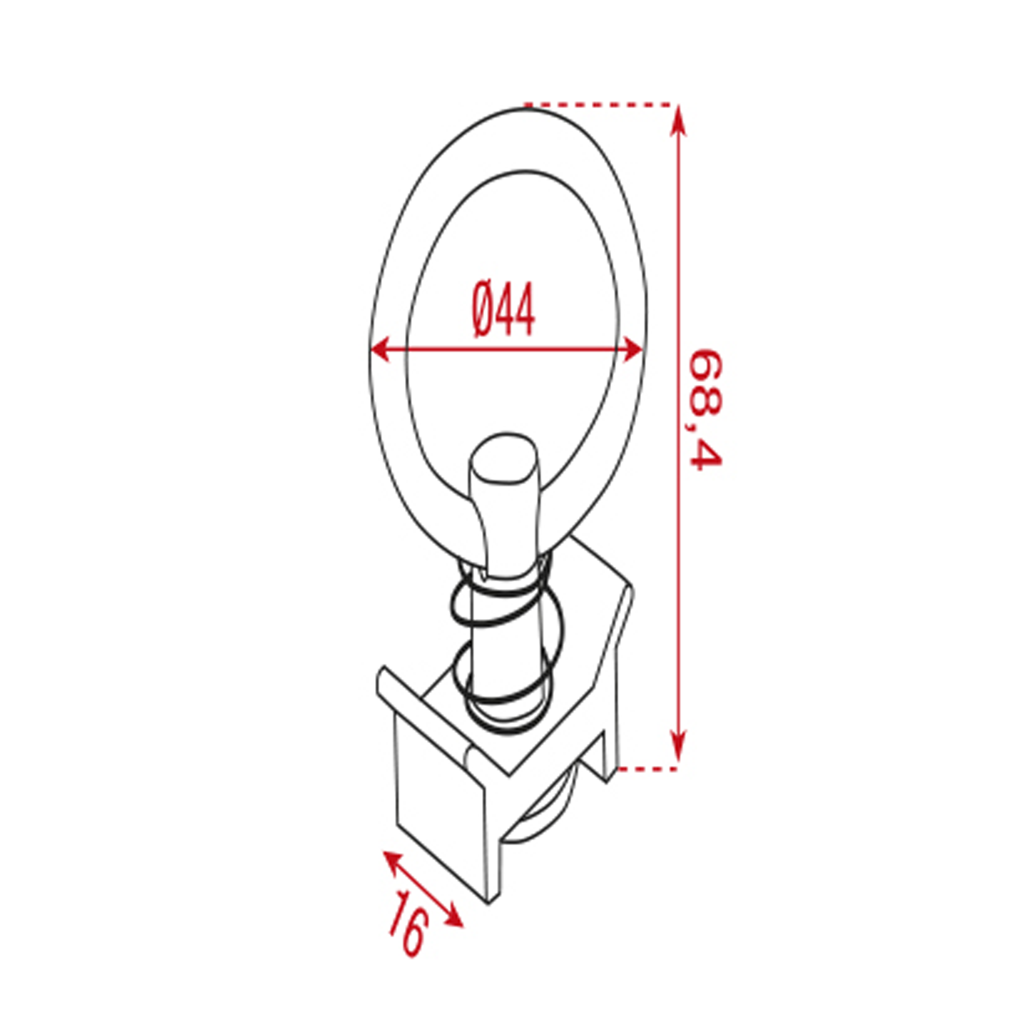 SHOWGEAR Single Stud Flying Point