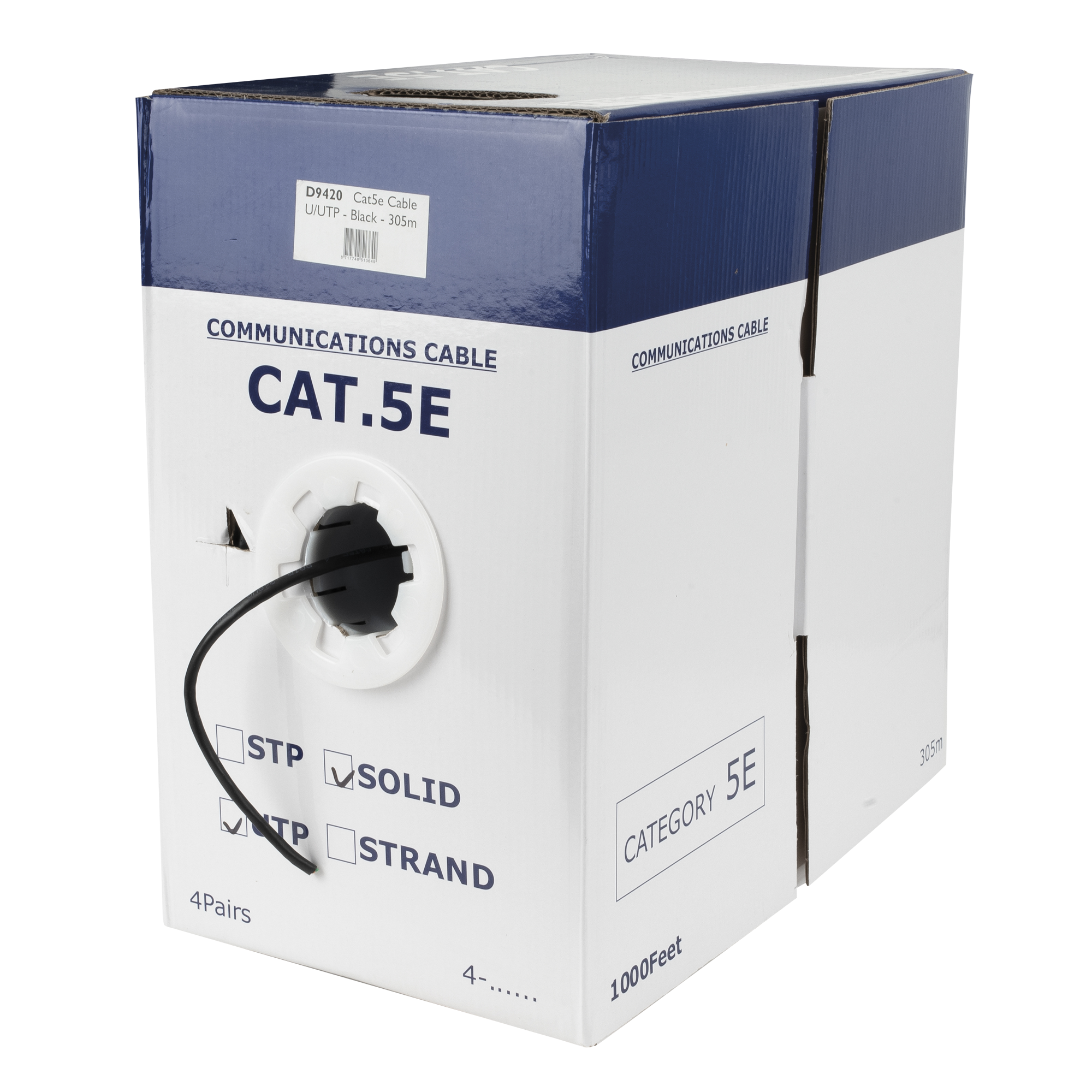 DAP CAT5e U/UTP LAN Cable 305 m on spool Bobina 305 m