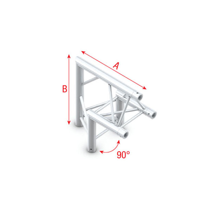 MILOS Deco-22 Triangle truss - apex up ACM24 - 90° corner