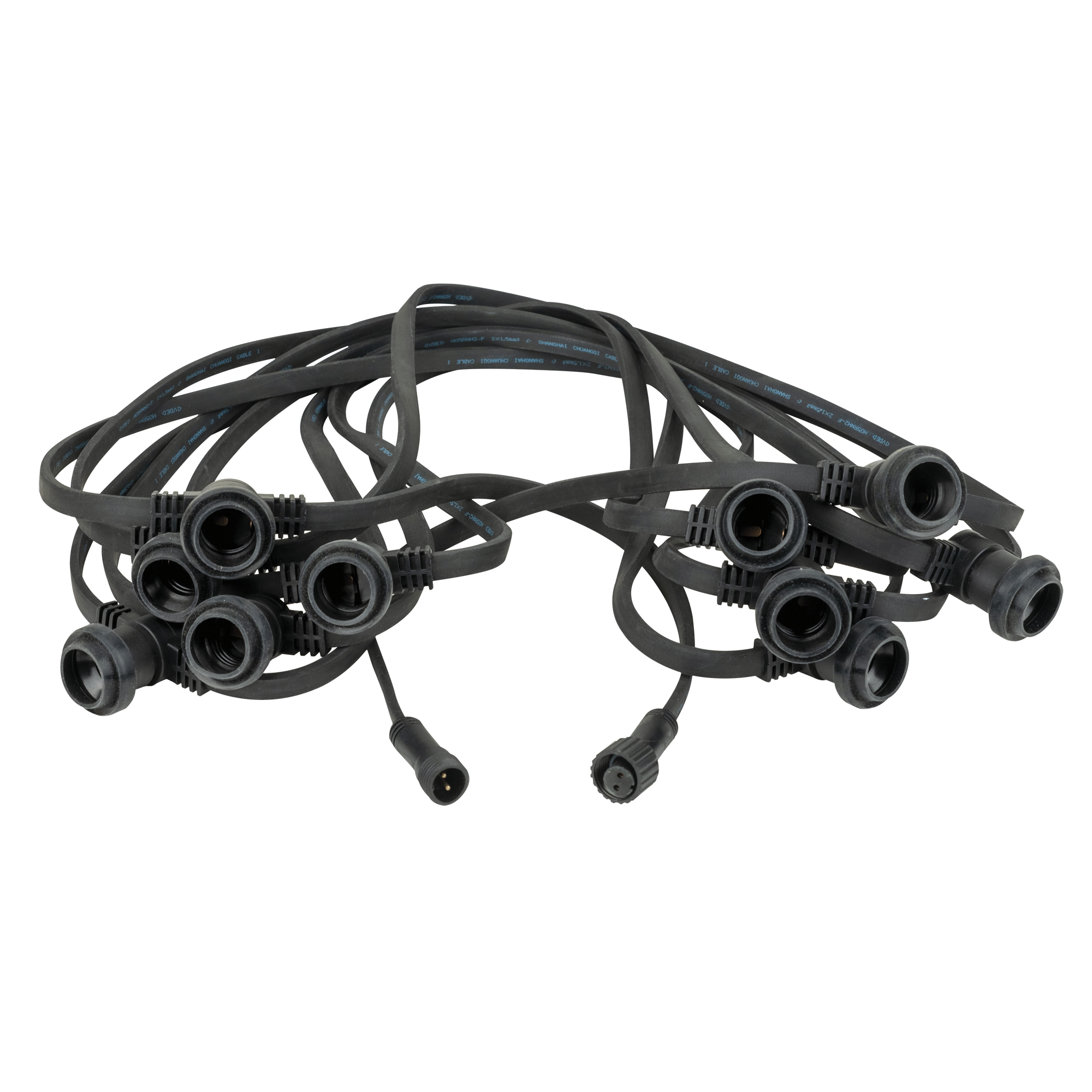 SHOWGEAR Festoon Light E27 Black, 10.000mm 100 cm di distanza - nero - 10 m