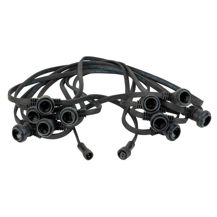 SHOWGEAR Festoon Light E27 Black, 20.000mm 50 cm di distanza - nero - 20 m