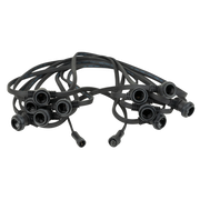 SHOWGEAR Festoon Light E27 Black, 20.000mm 50 cm di distanza - nero - 20 m