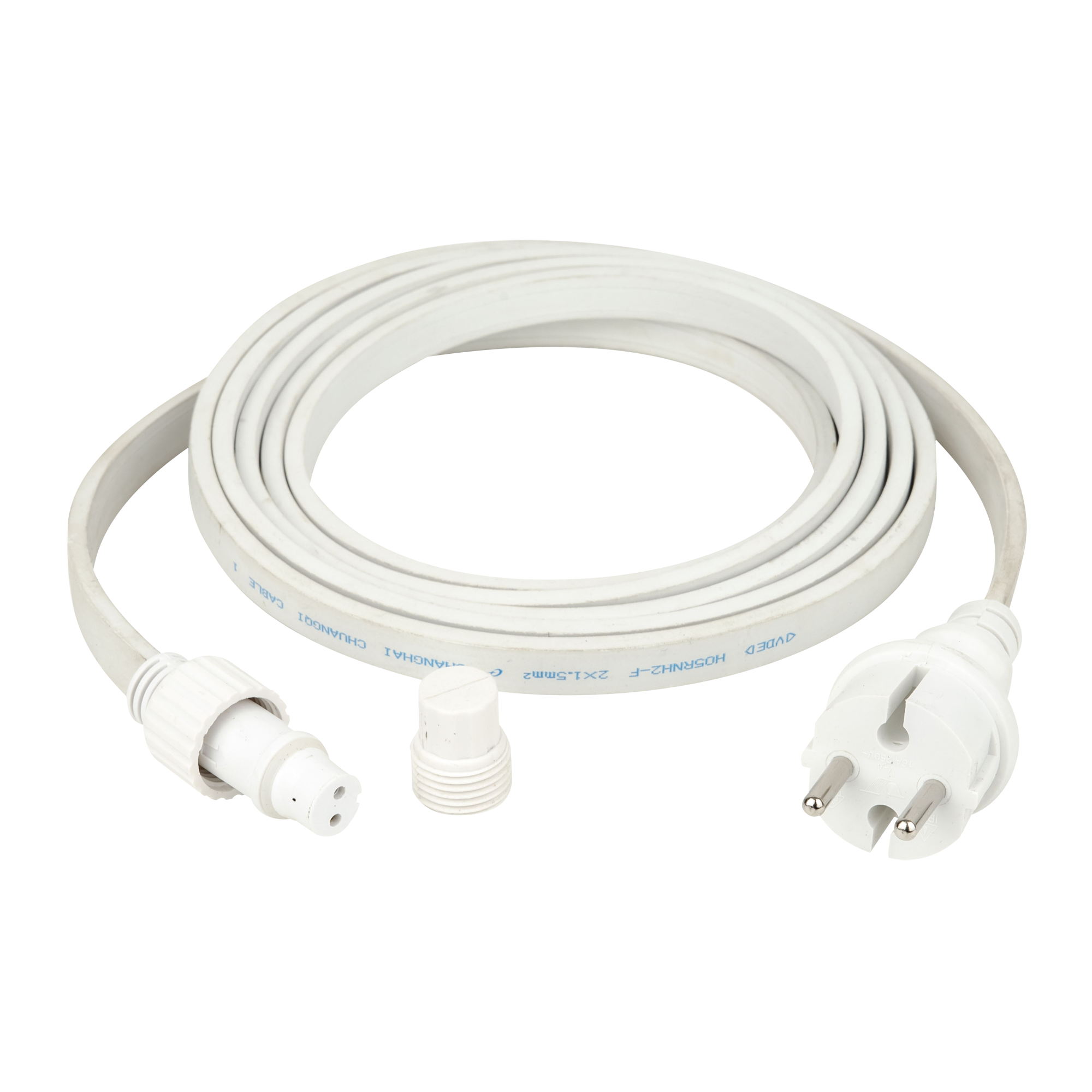 SHOWGEAR Power Cable for Festoon Light E27 White Bianco - 3 m