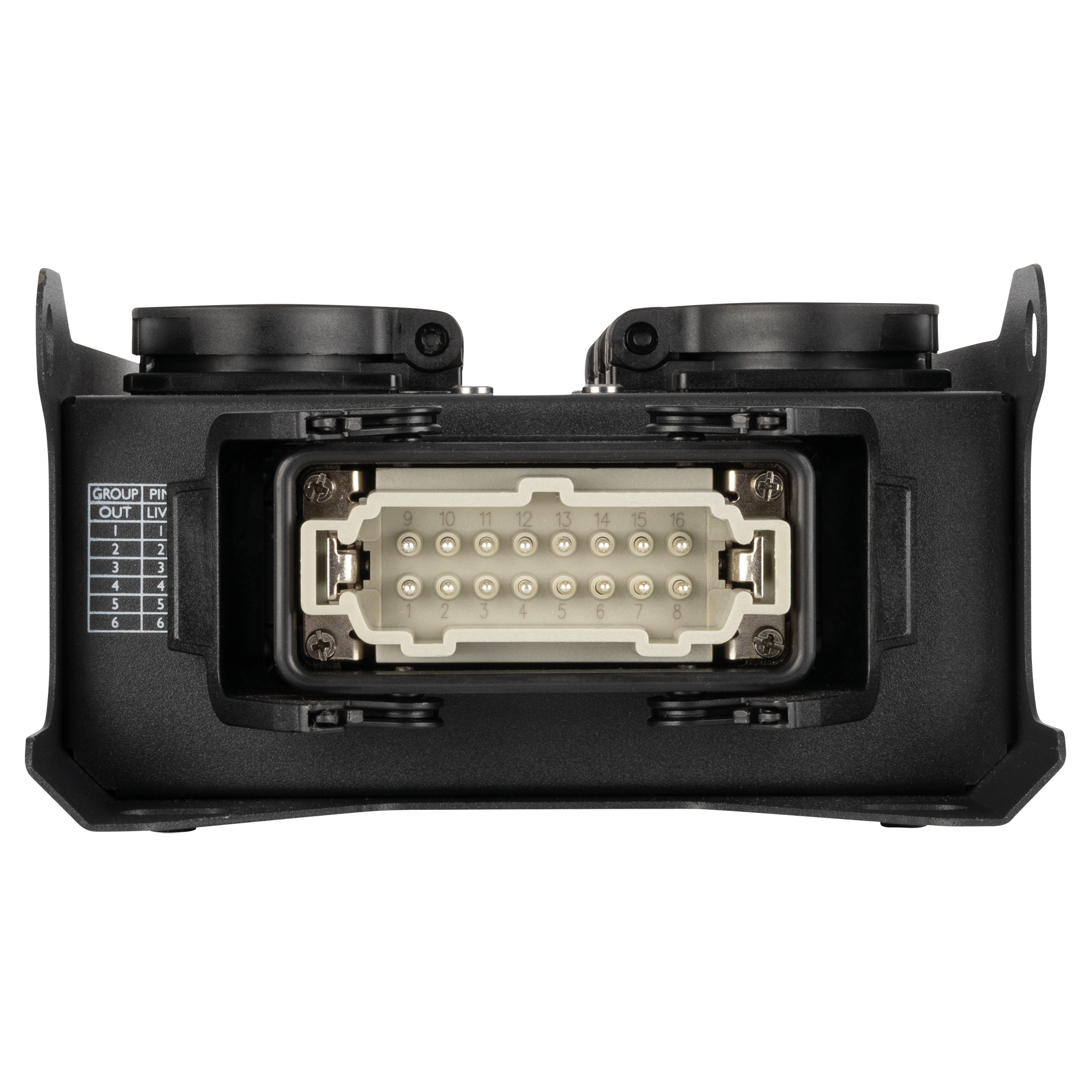 SHOWGEAR PowerCore 1m.6s Breakout da ingresso Multipin H16 a 6x Schuko