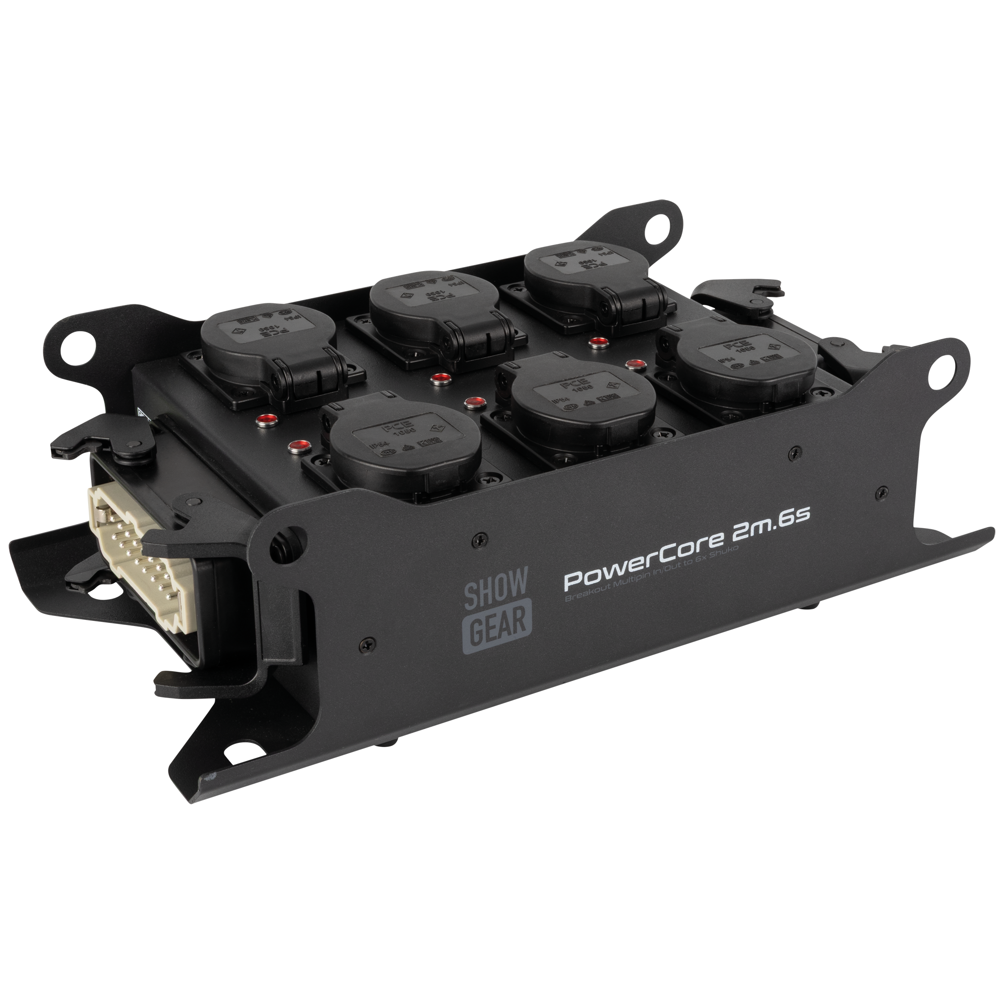 SHOWGEAR PowerCore 2m.6s Breakout da ingresso/uscita Multipin H16 a 6x Schuko