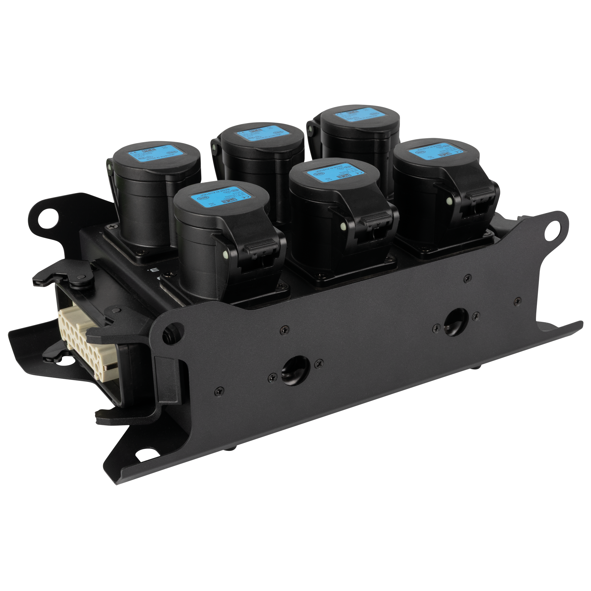 SHOWGEAR PowerCore 2m.6c Breakout da ingresso/uscita Multipin H16 a 6x CEE 16A (1P+N+PE)
