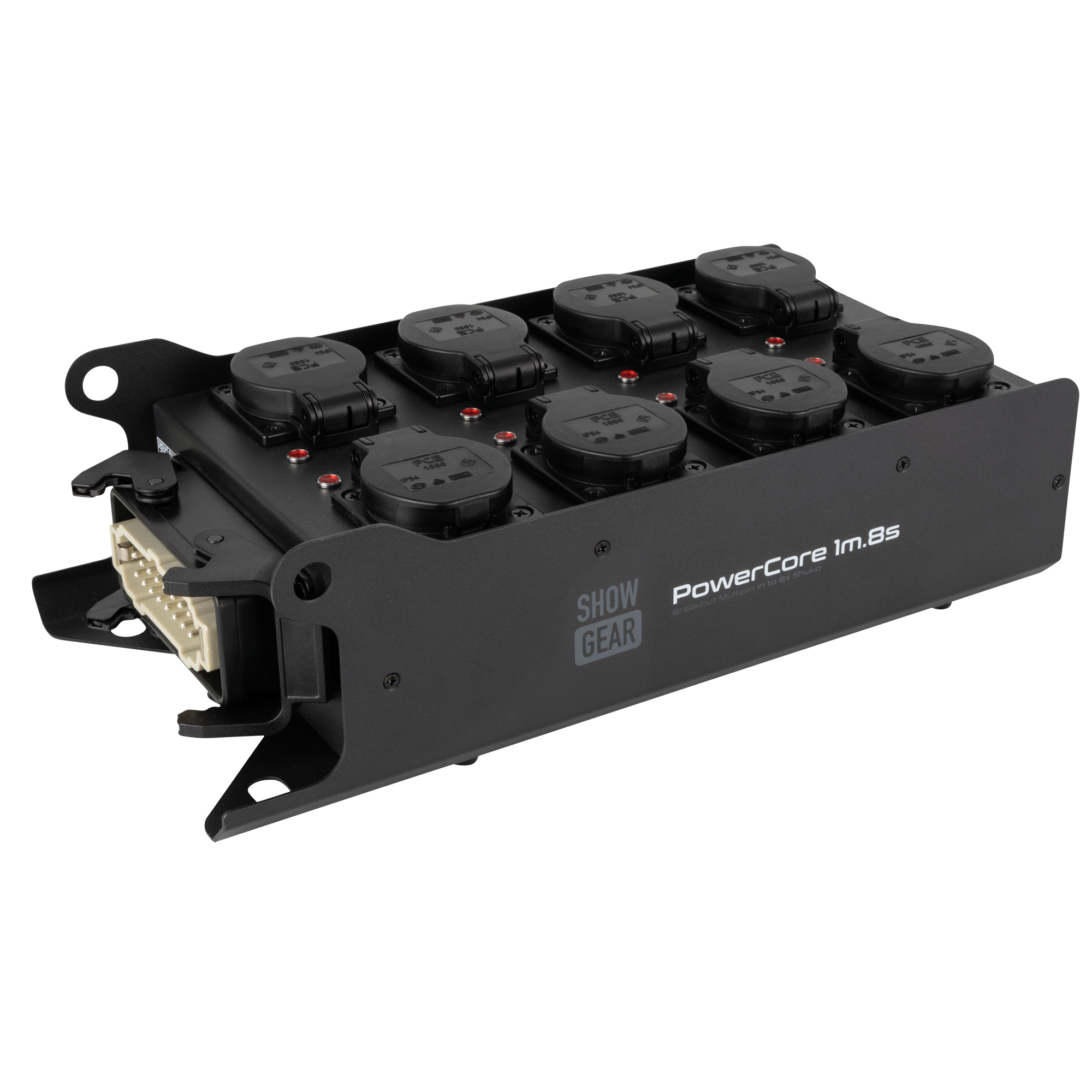 SHOWGEAR PowerCore 1m.8s Breakout da ingresso Multipin H16 a 8x Schuko