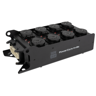 SHOWGEAR PowerCore 1m.8s Breakout da ingresso Multipin H16 a 8x Schuko