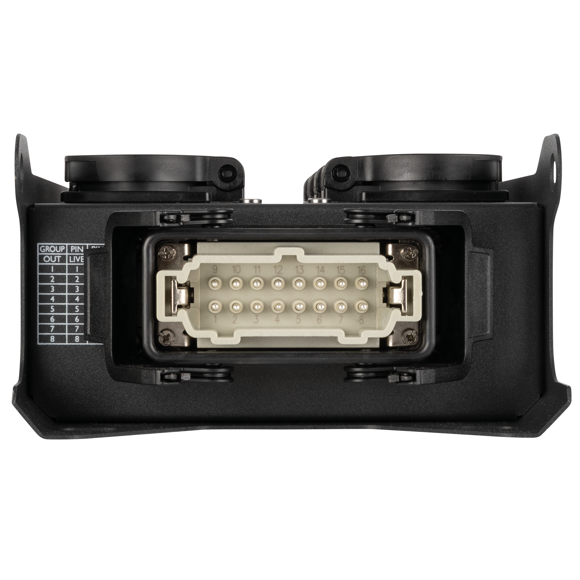 SHOWGEAR PowerCore 1m.8s Breakout da ingresso Multipin H16 a 8x Schuko