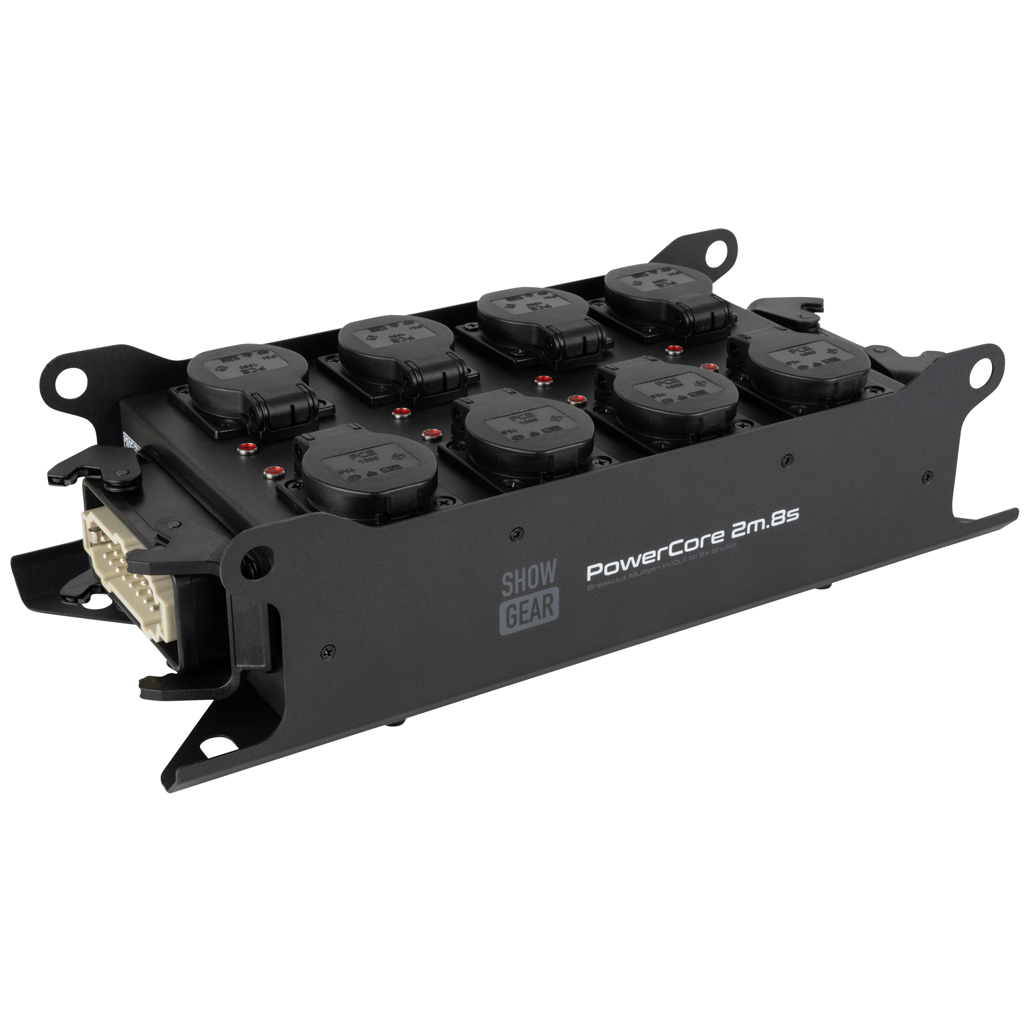 SHOWGEAR PowerCore 2m.8s Breakout da ingresso/uscita Multipin H16 a 8x Schuko