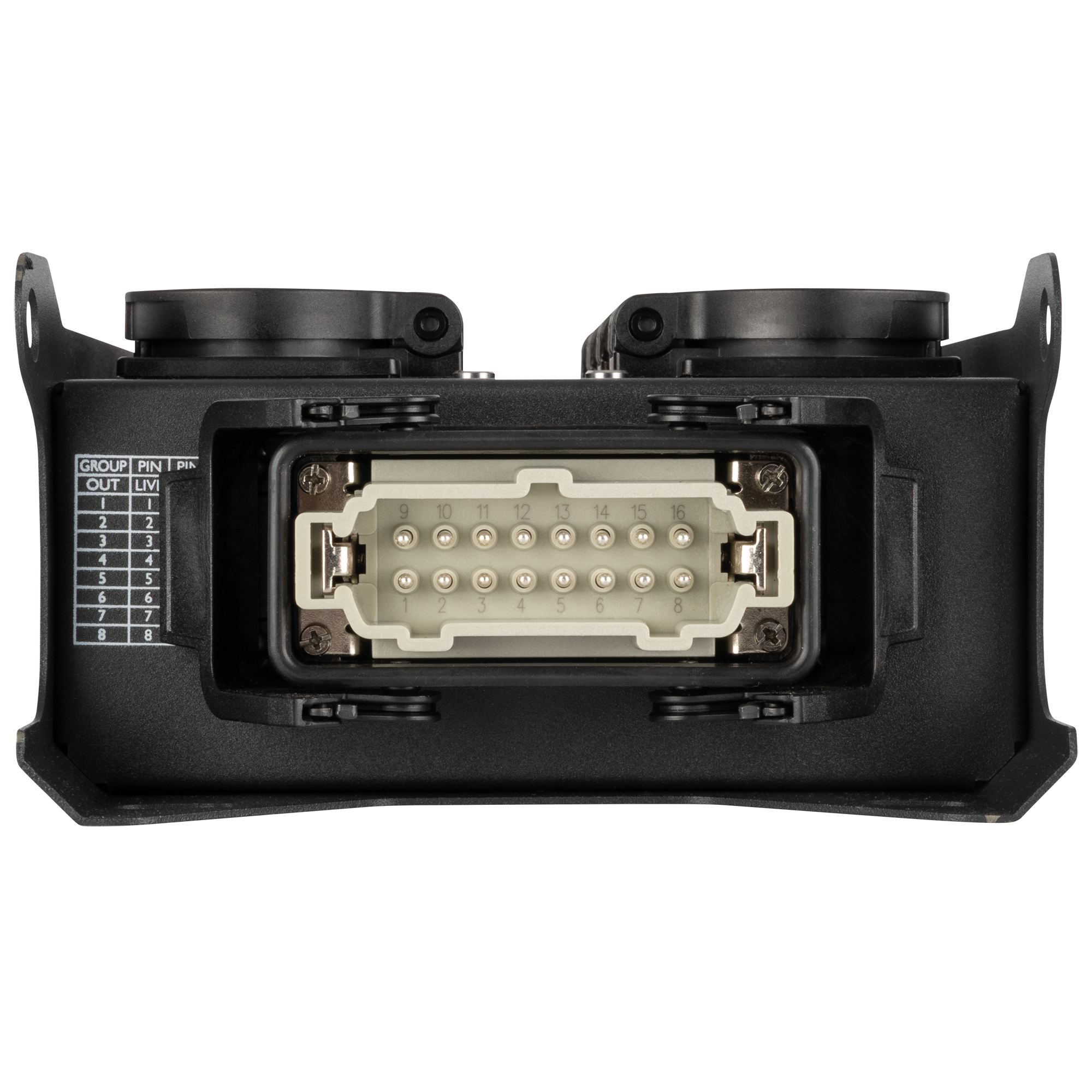 SHOWGEAR PowerCore 2m.8s Breakout da ingresso/uscita Multipin H16 a 8x Schuko