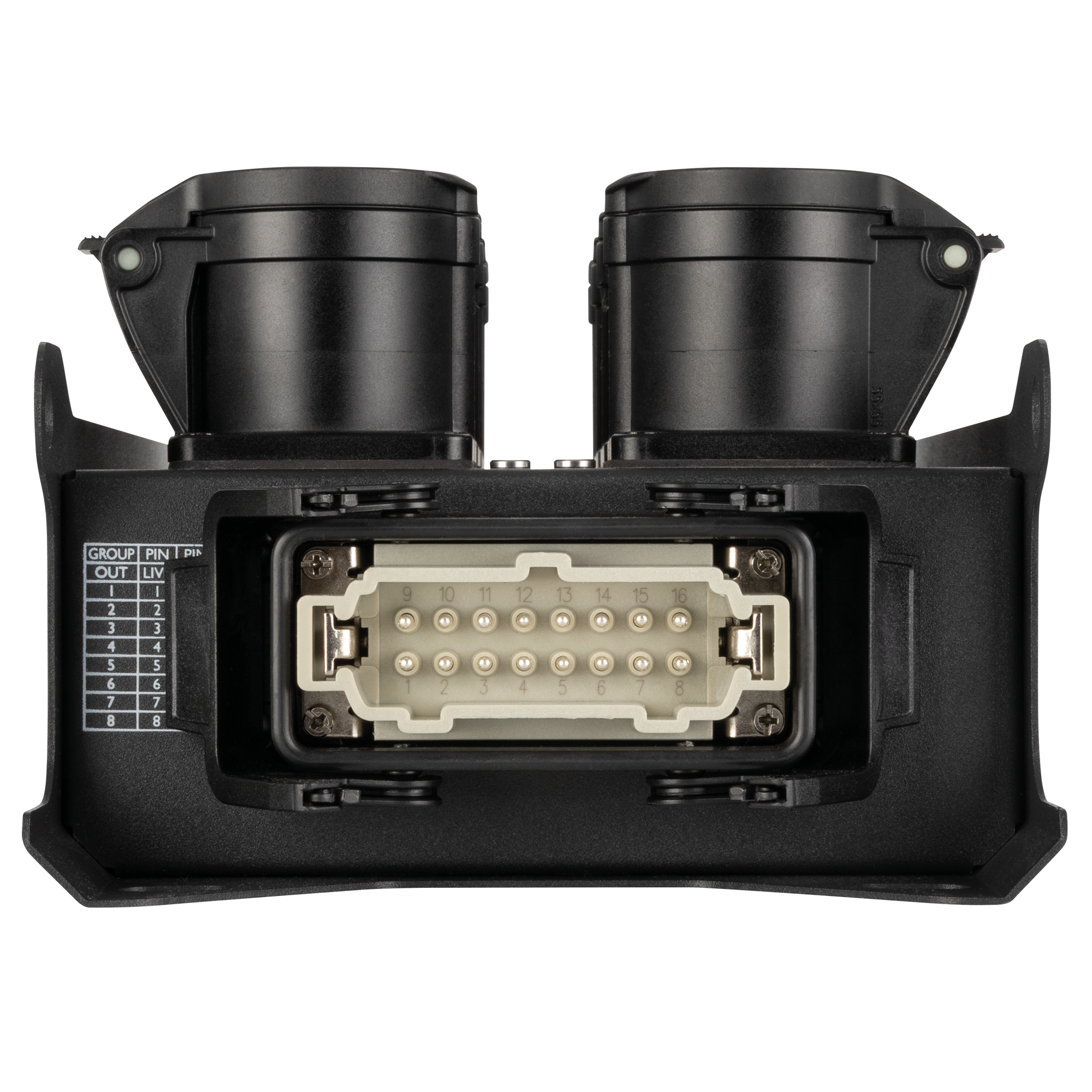 SHOWGEAR PowerCore 1m.8c Breakout da ingresso Multipin H16 a 8x CEE 16A (1P+N+PE)