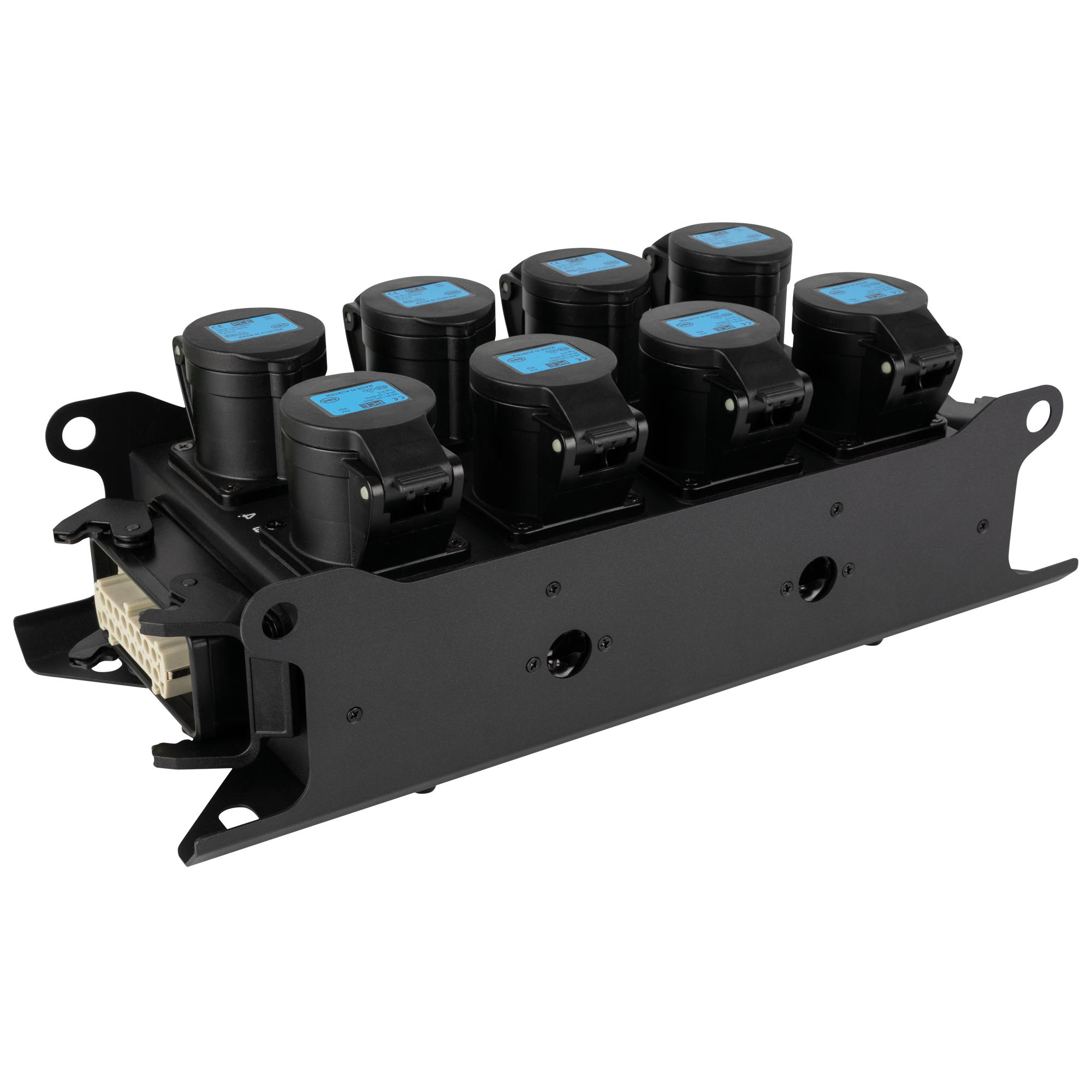 SHOWGEAR PowerCore 2m.8c Breakout da ingresso/uscita Multipin H16 a 8x CEE 16A (1P+N+PE)