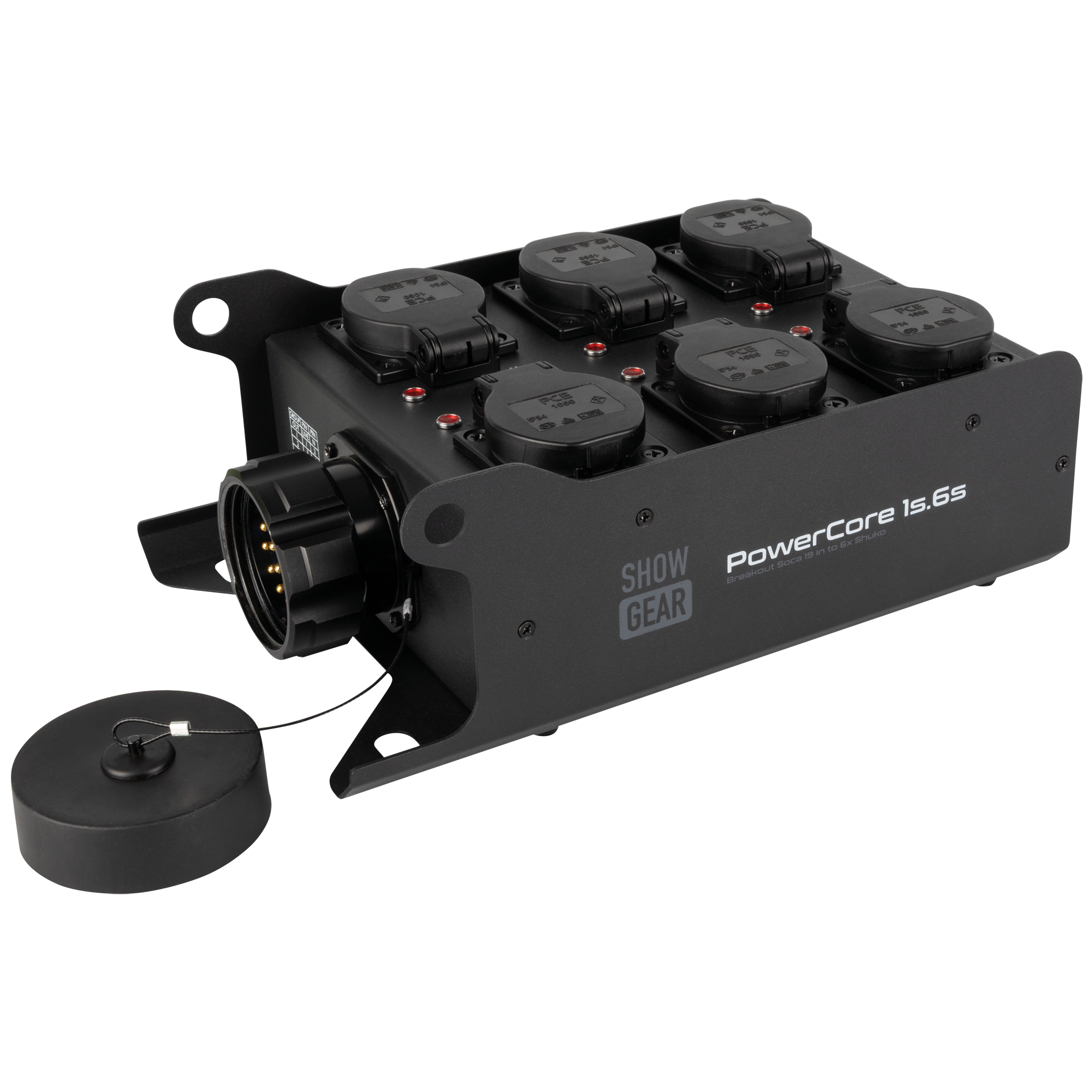 SHOWGEAR PowerCore 1s.6s Breakout da ingresso Multipin S19 a 6x Schuko
