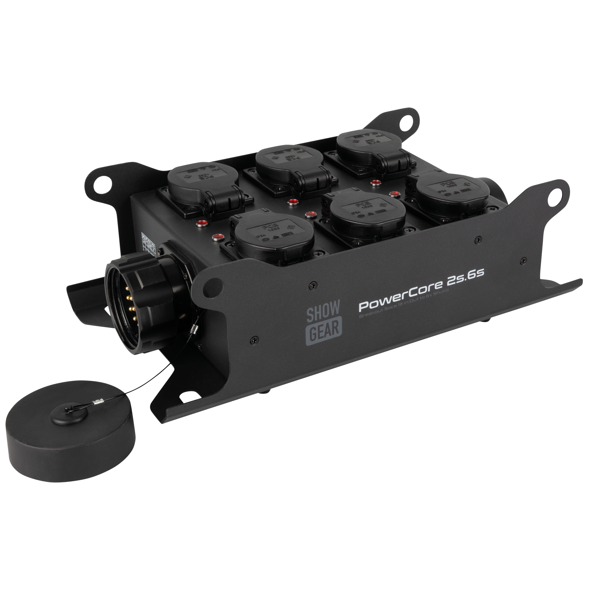 SHOWGEAR PowerCore 2s.6s Breakout da ingresso/uscita Multipin S19 a 6x Schuko