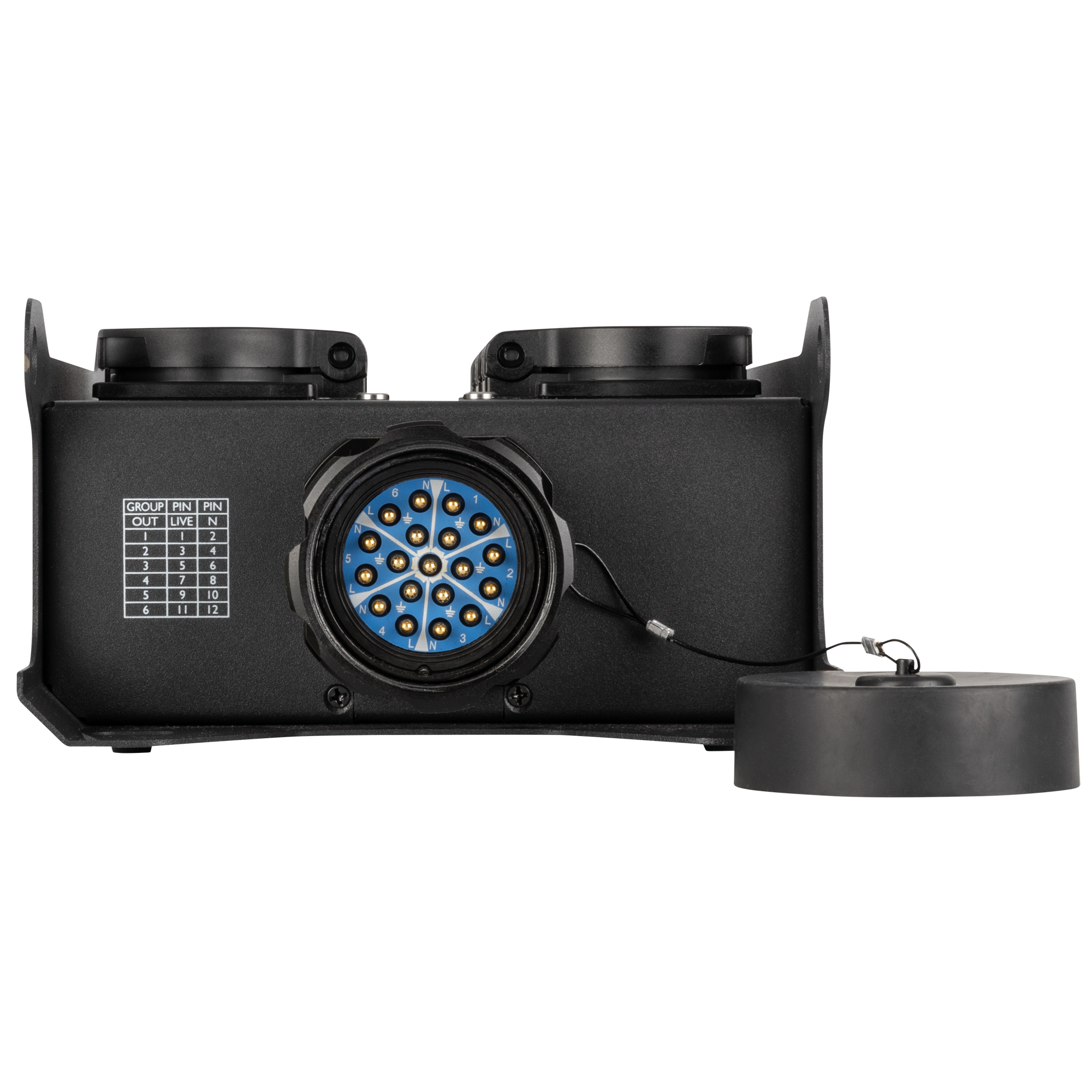 SHOWGEAR PowerCore 2s.6s Breakout da ingresso/uscita Multipin S19 a 6x Schuko