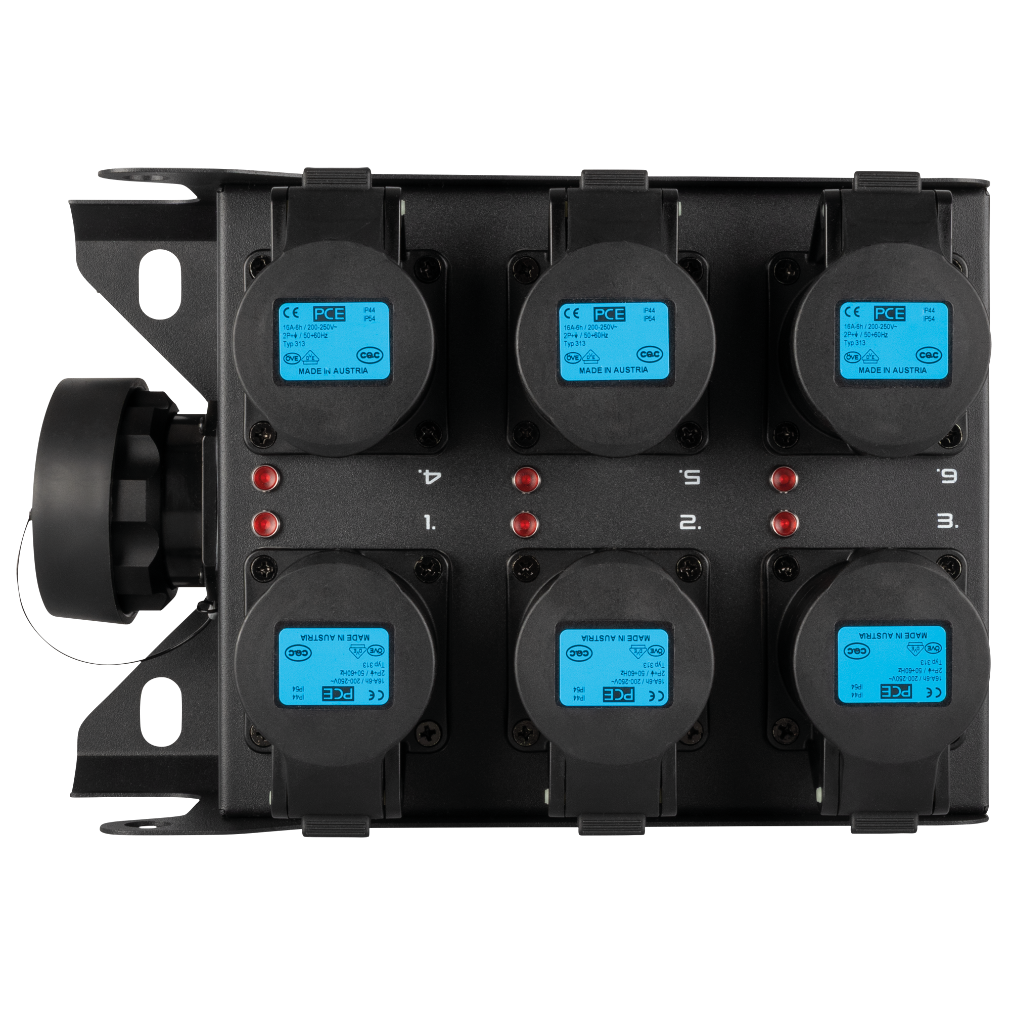 SHOWGEAR PowerCore 1s.6c Breakout da ingresso Multipin S19 a 6x CEE 16A (1P+N+PE)