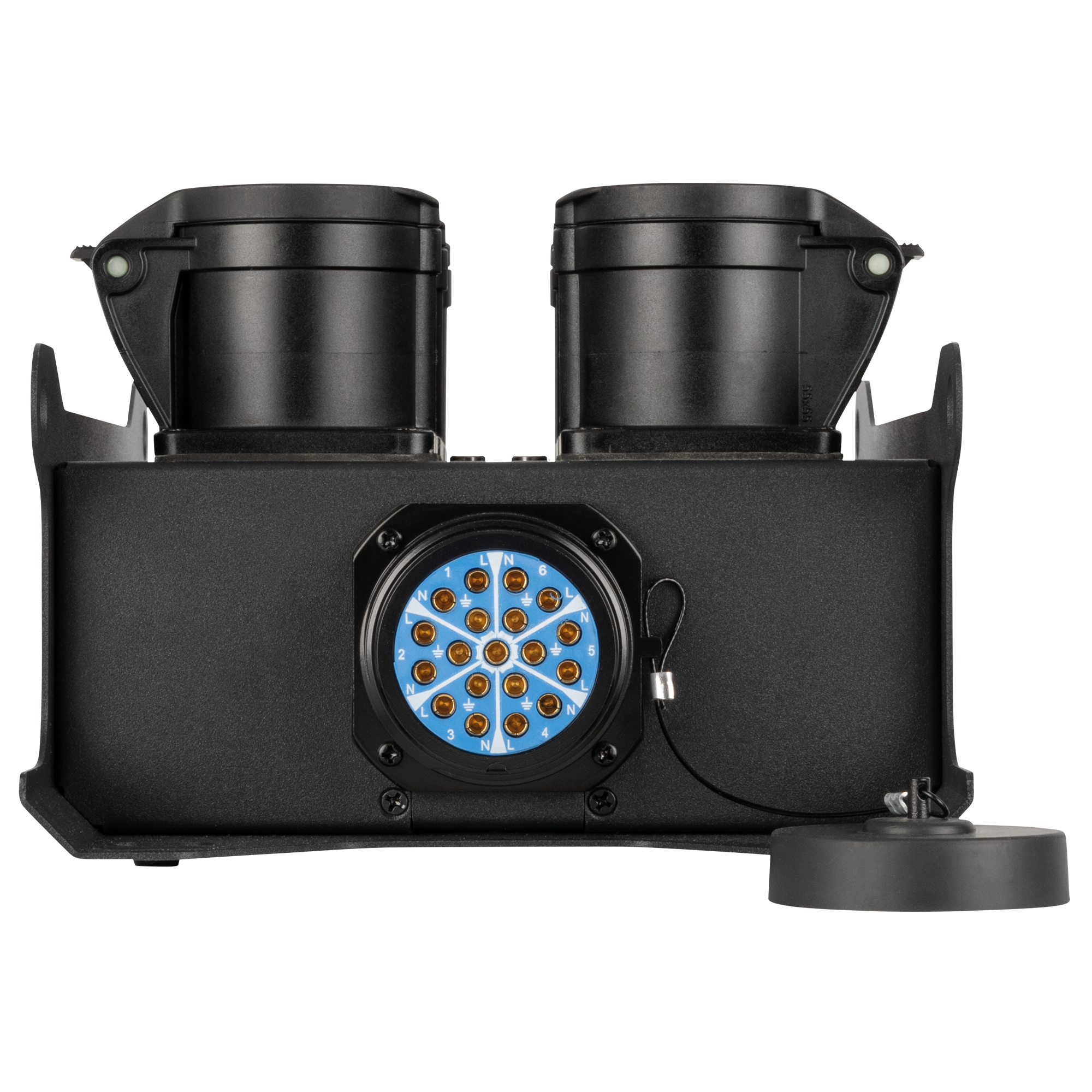 SHOWGEAR PowerCore 2s.6c Breakout da ingresso/uscita Multipin S19 a 6x CEE 16A (1P+N+PE)
