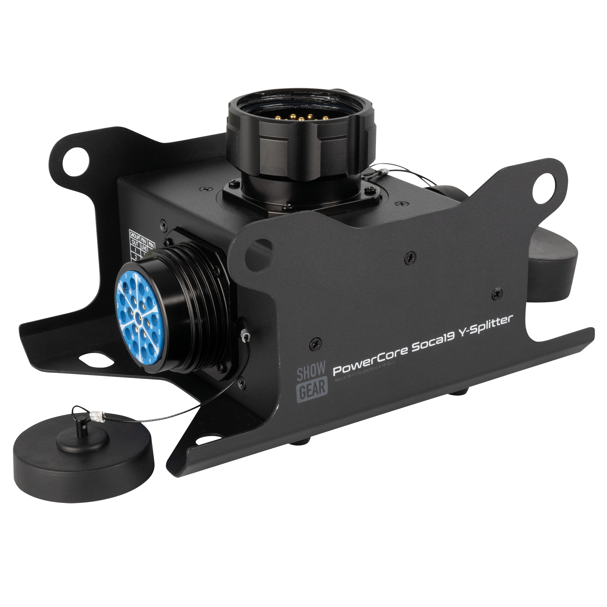 SHOWGEAR PowerCore Multipin S19 Y-Splitter Da ingresso Multipin S19 a 2x uscita Multipin S19