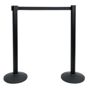 SHOWGEAR 2 m Adjustable Crowd Barrier PRO Set - black Set, nero
