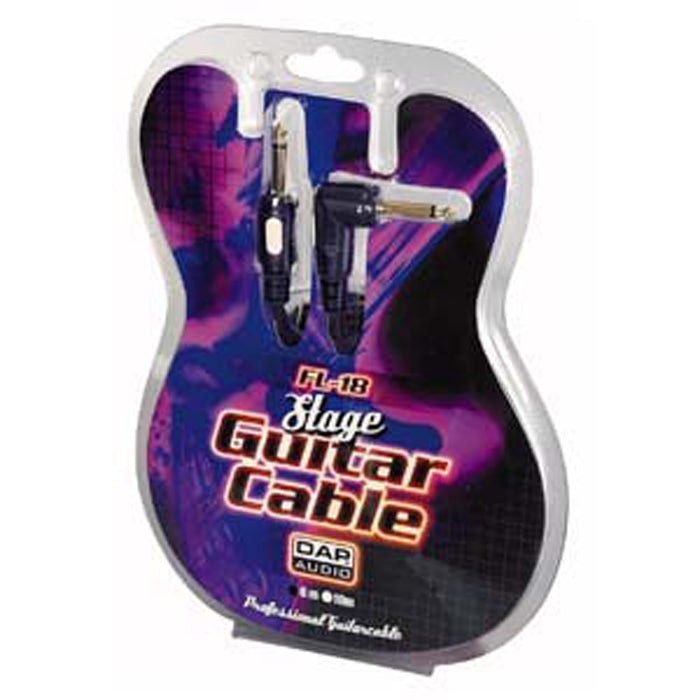 Dap FL18 - Stage Guitar Cable straight Ø 6 mm to 90° 6 m 6 m