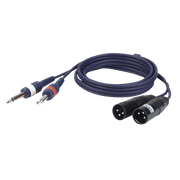 Dap FL44 - 2 unbal. Jack mono L/R to 2 XLR/M 3P 1.5 m 1,5 m