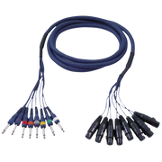 Dap FL61 - 8 XLR/F 3P to 8 Jack mono 3 m 3 m
